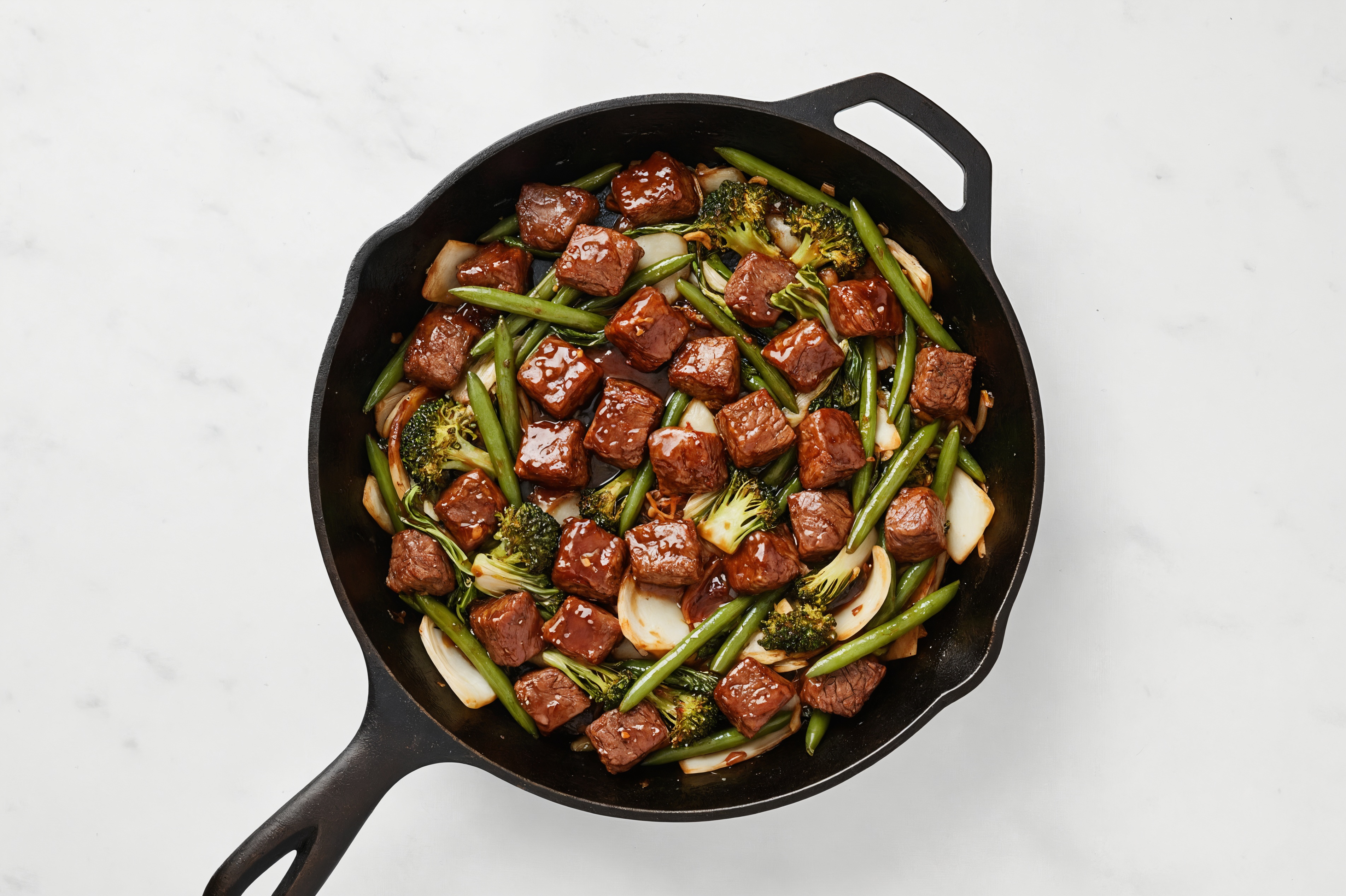 Teriyaki Bison Stir-Fry with Green Beans & Bok Choy