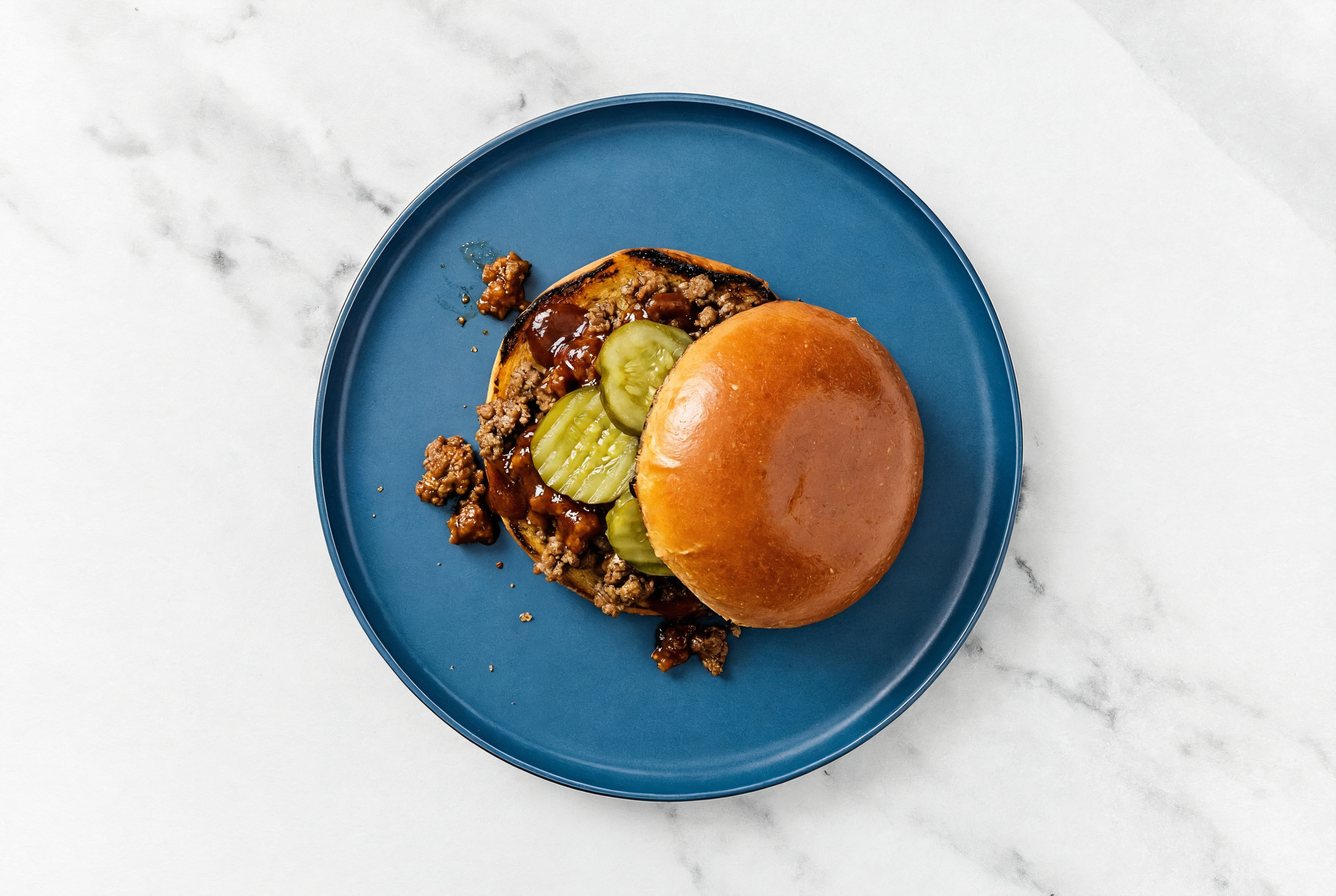 BBQ Mexican-Style Ground Beef Sloppy Joes on Brioche
