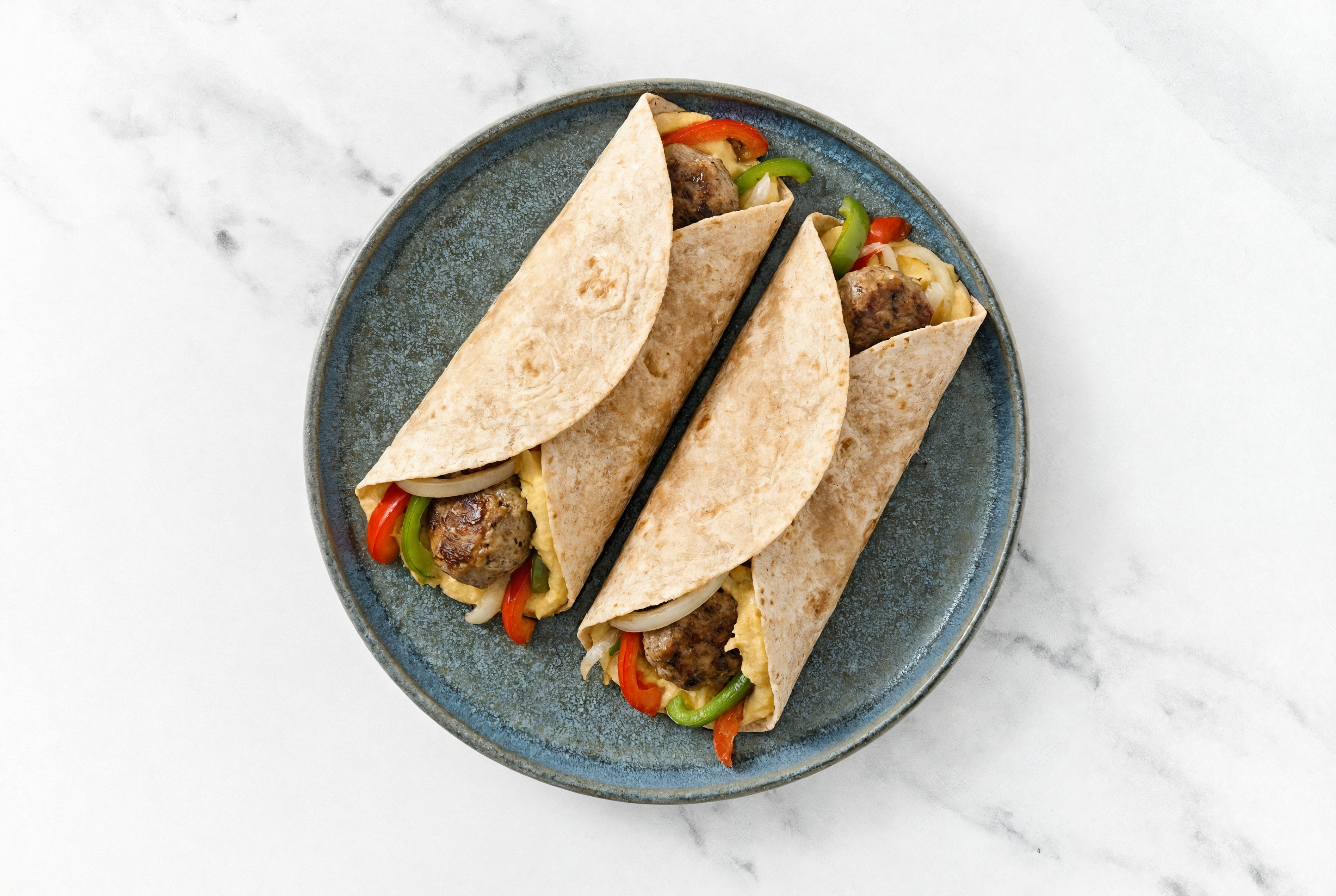 Whole Grain French Onion Hummus Meatball Wrap