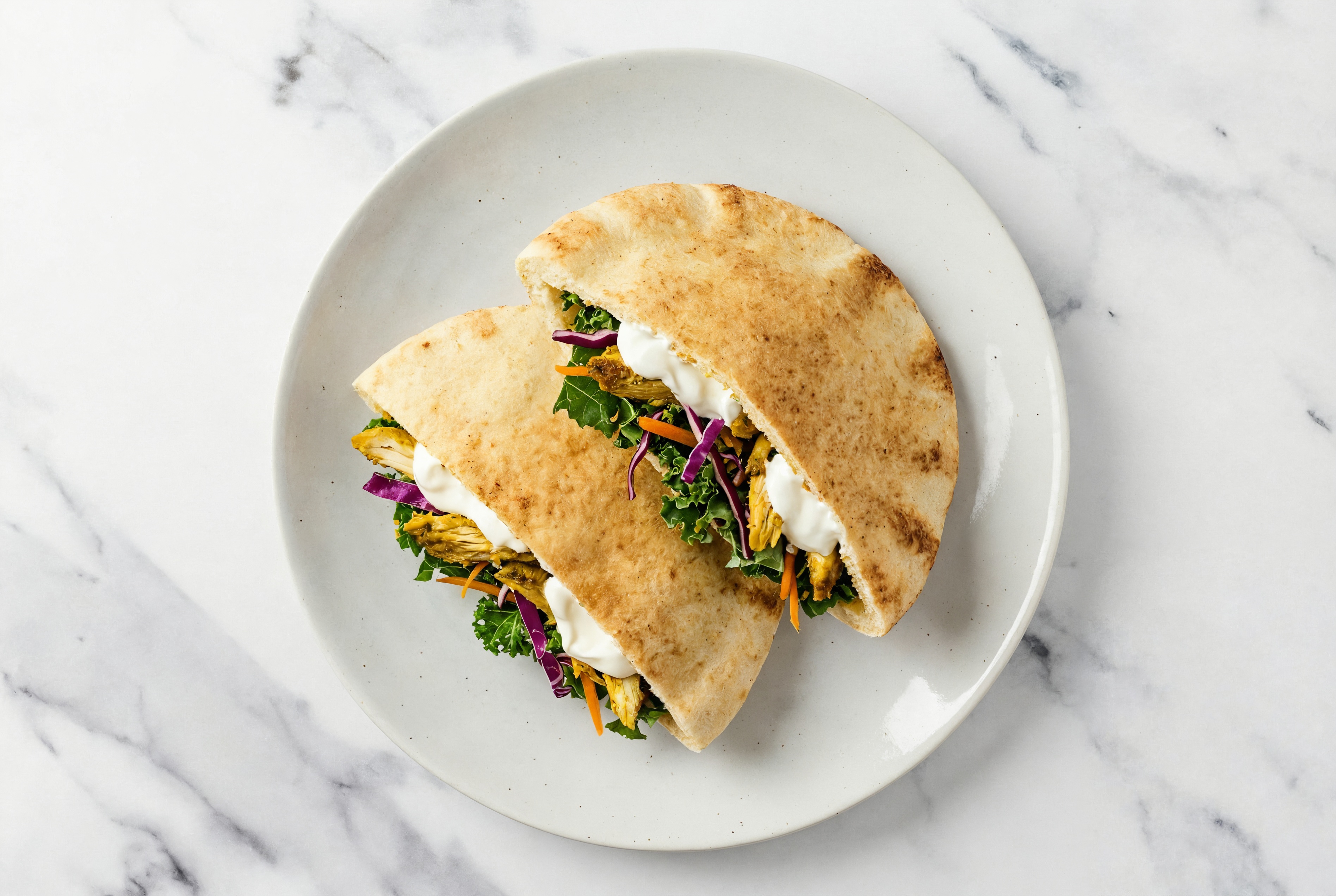 Rainbow Chicken Shawarma Traditional Pita