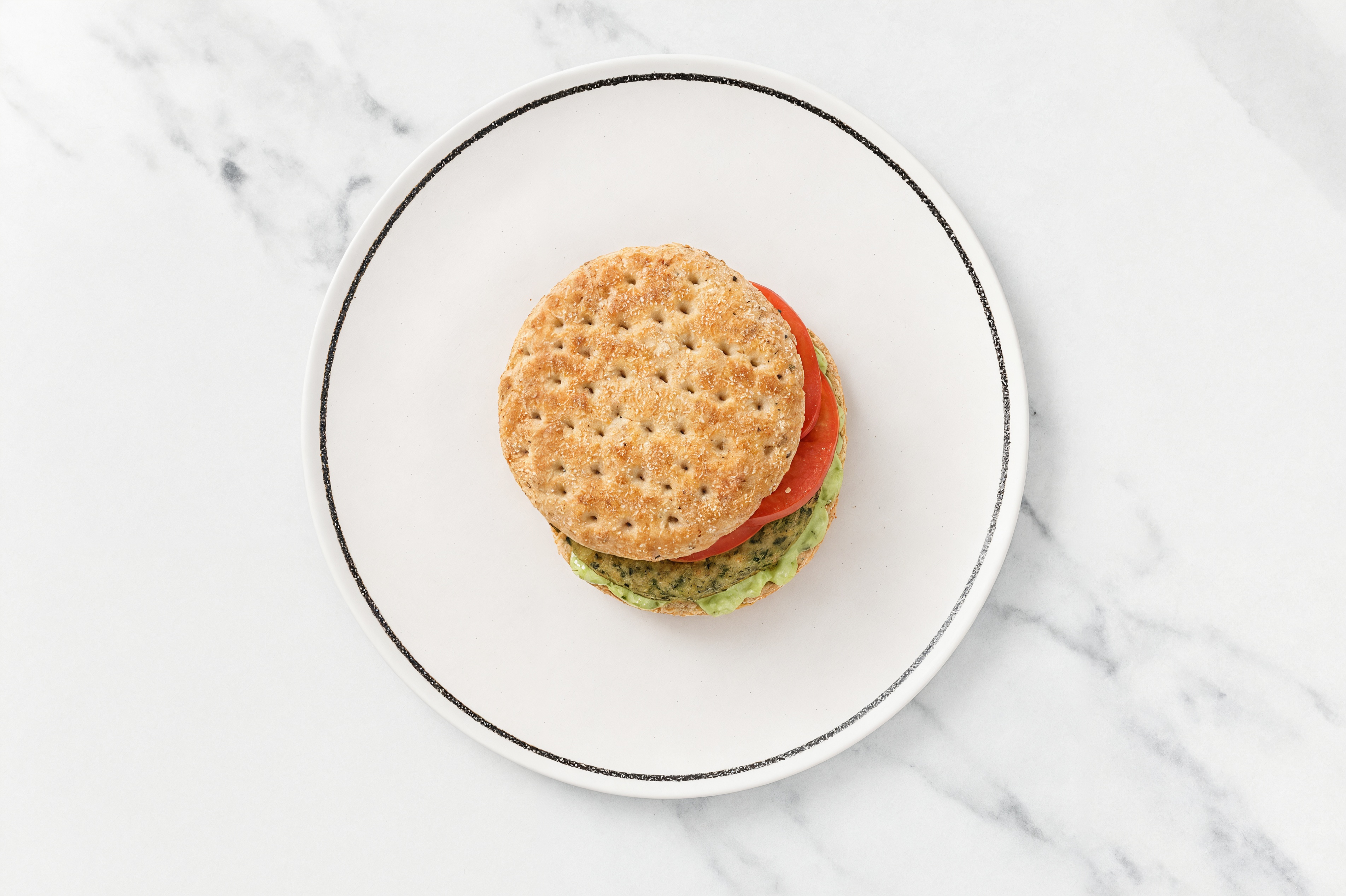 Feta Turkey Patties with Tomatoes + Pesto Aioli on Multigrain Buns