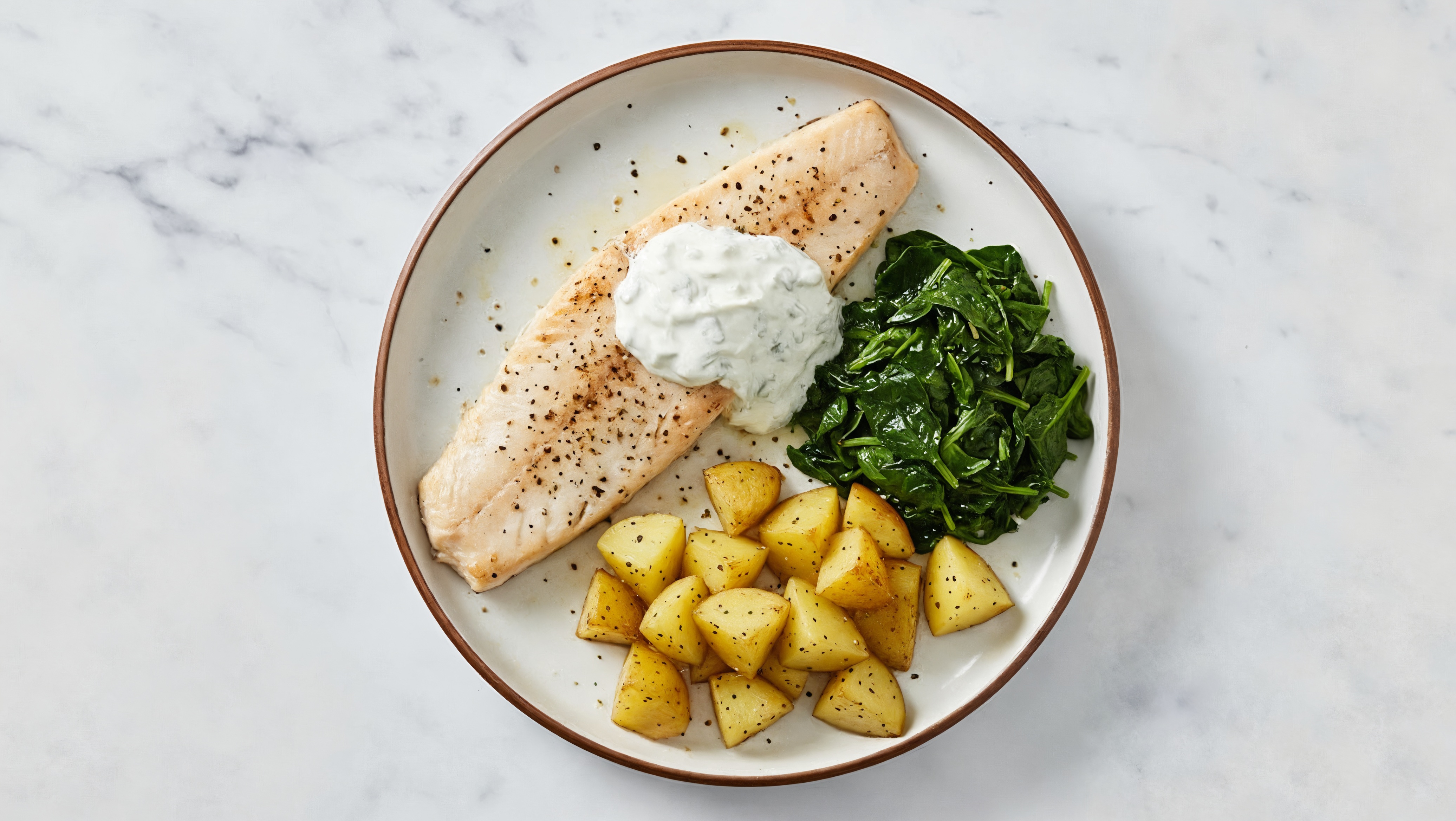 Tzatziki Honey Herb Trout + Yellow Potatoes