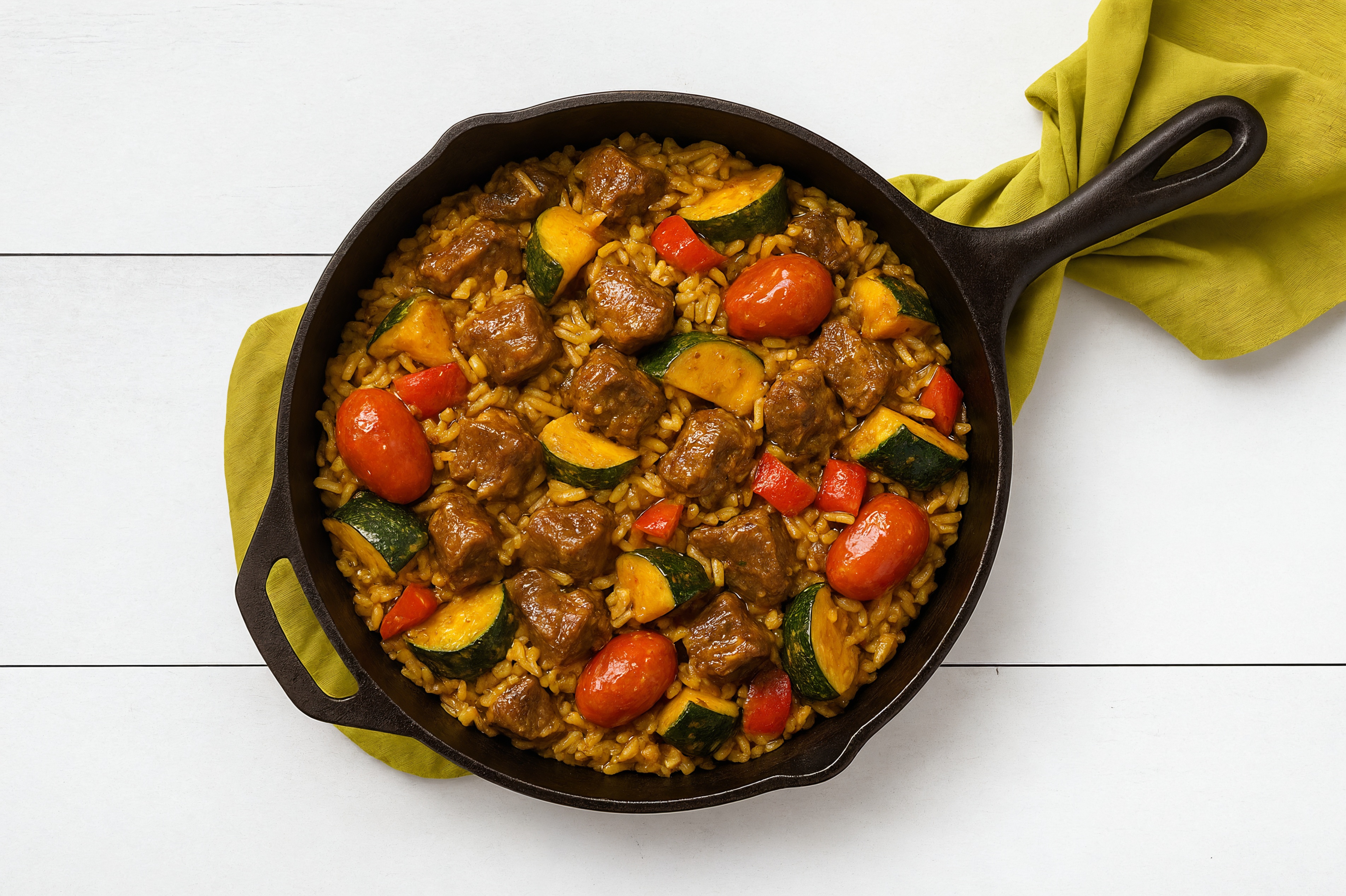 Thai Peanut Squash + Bison Stew Meat Stir-Fry