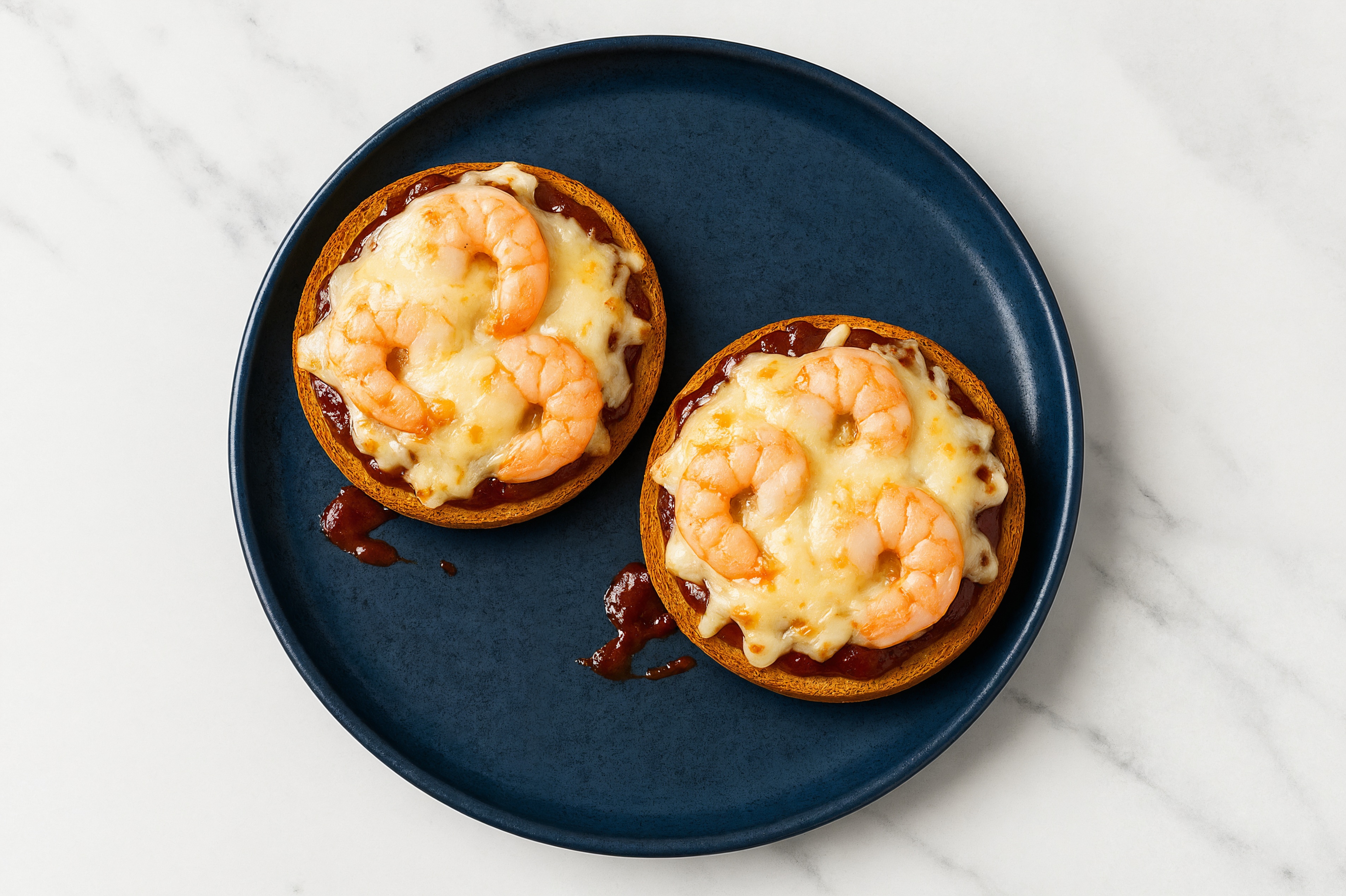 BBQ Gulf Shrimp Pizza Gluten-Free Plain Bagels