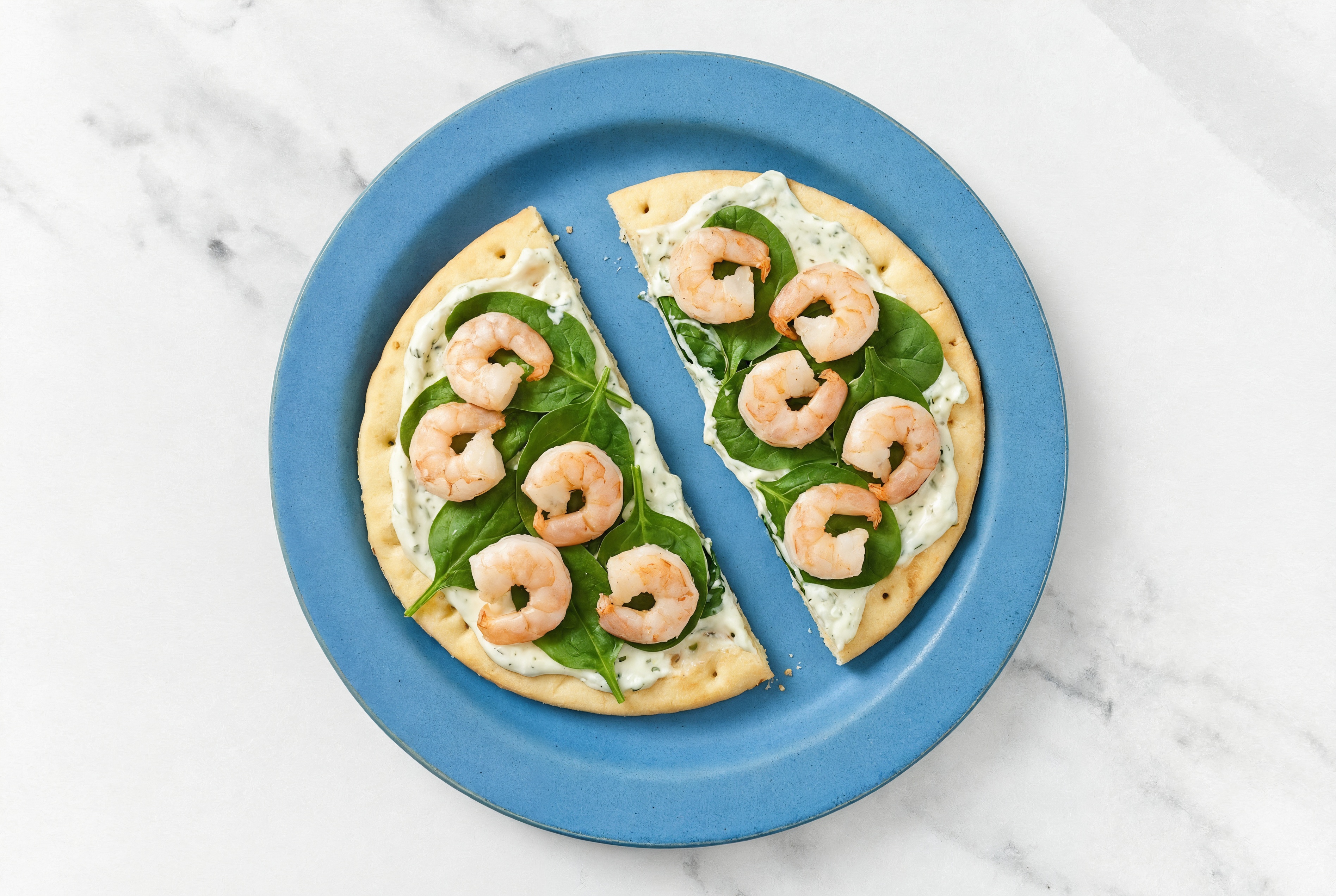Farmhouse Mediterranean Inspired Gulf Shrimp Flatbread