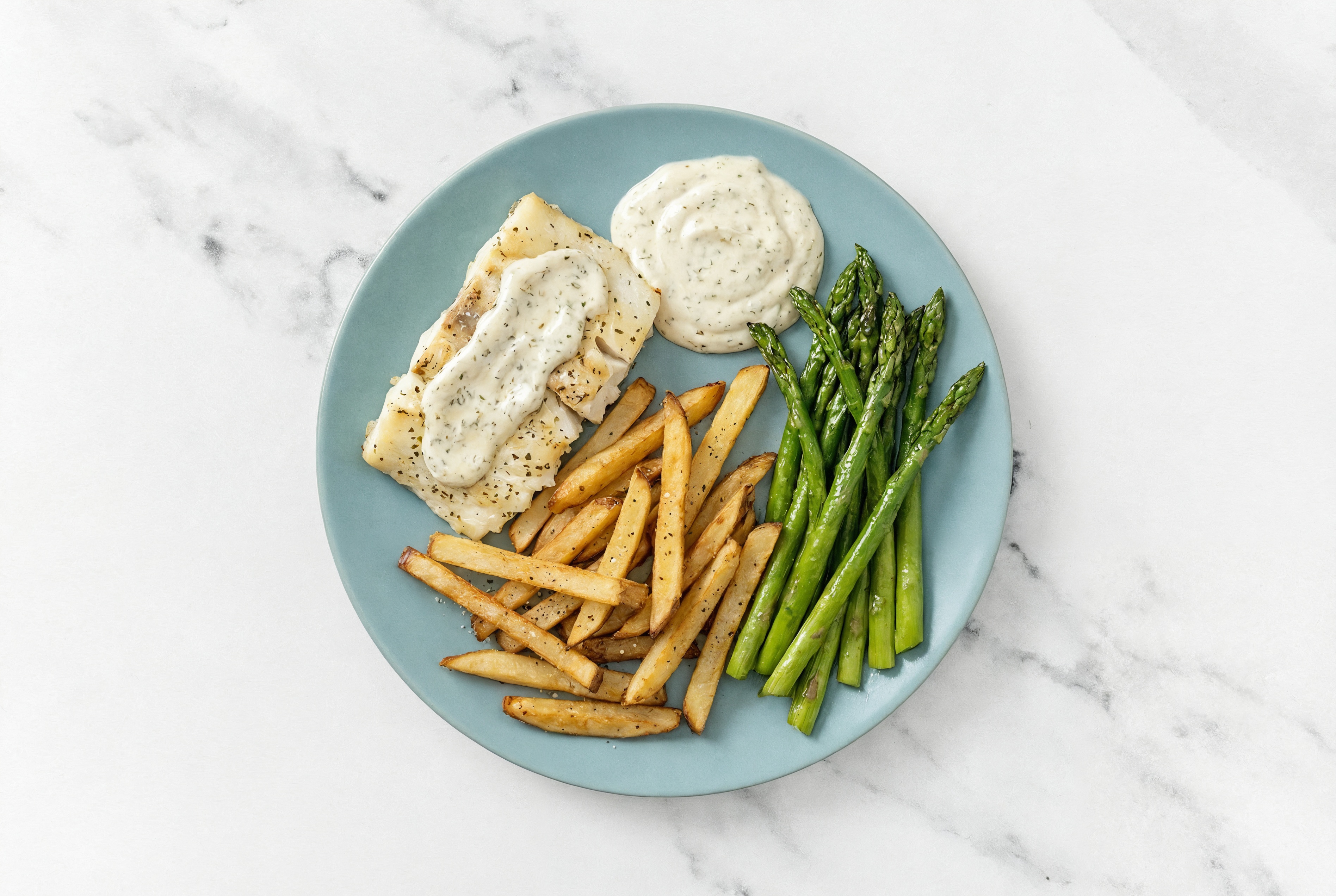 Crispy Ranch Halibut + Fries