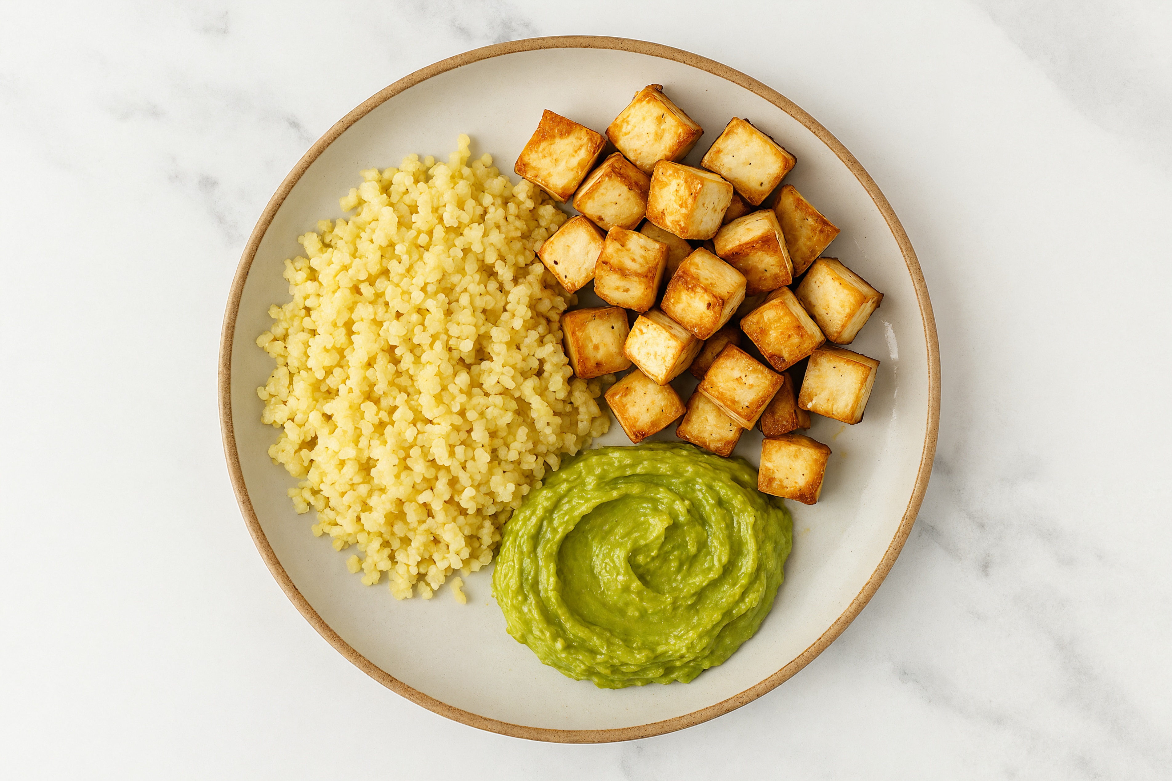 Guacamole Tofu with Couscous