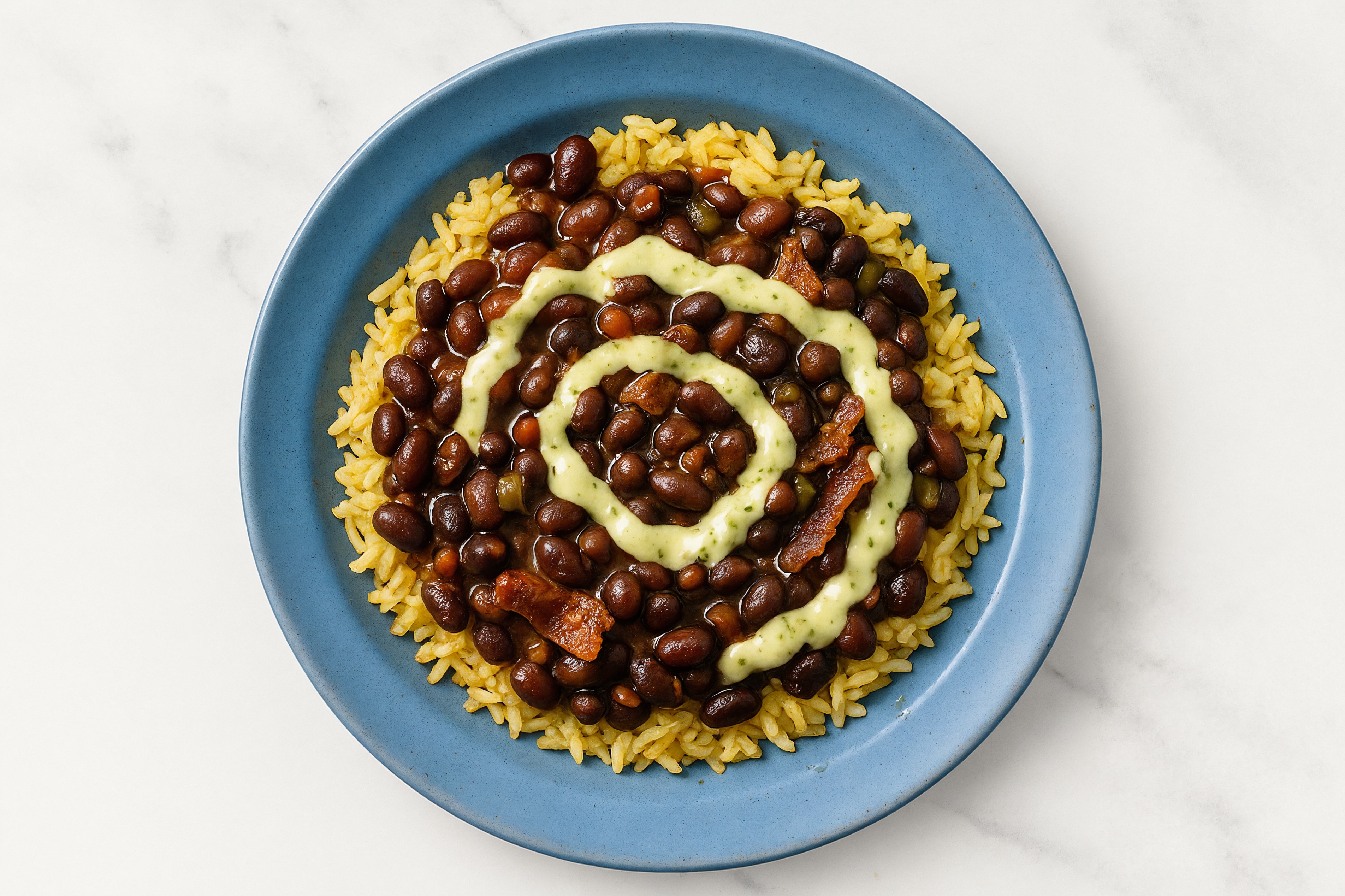 Jalapeño Black Bean + Vegan Bacon Burrito Bowl