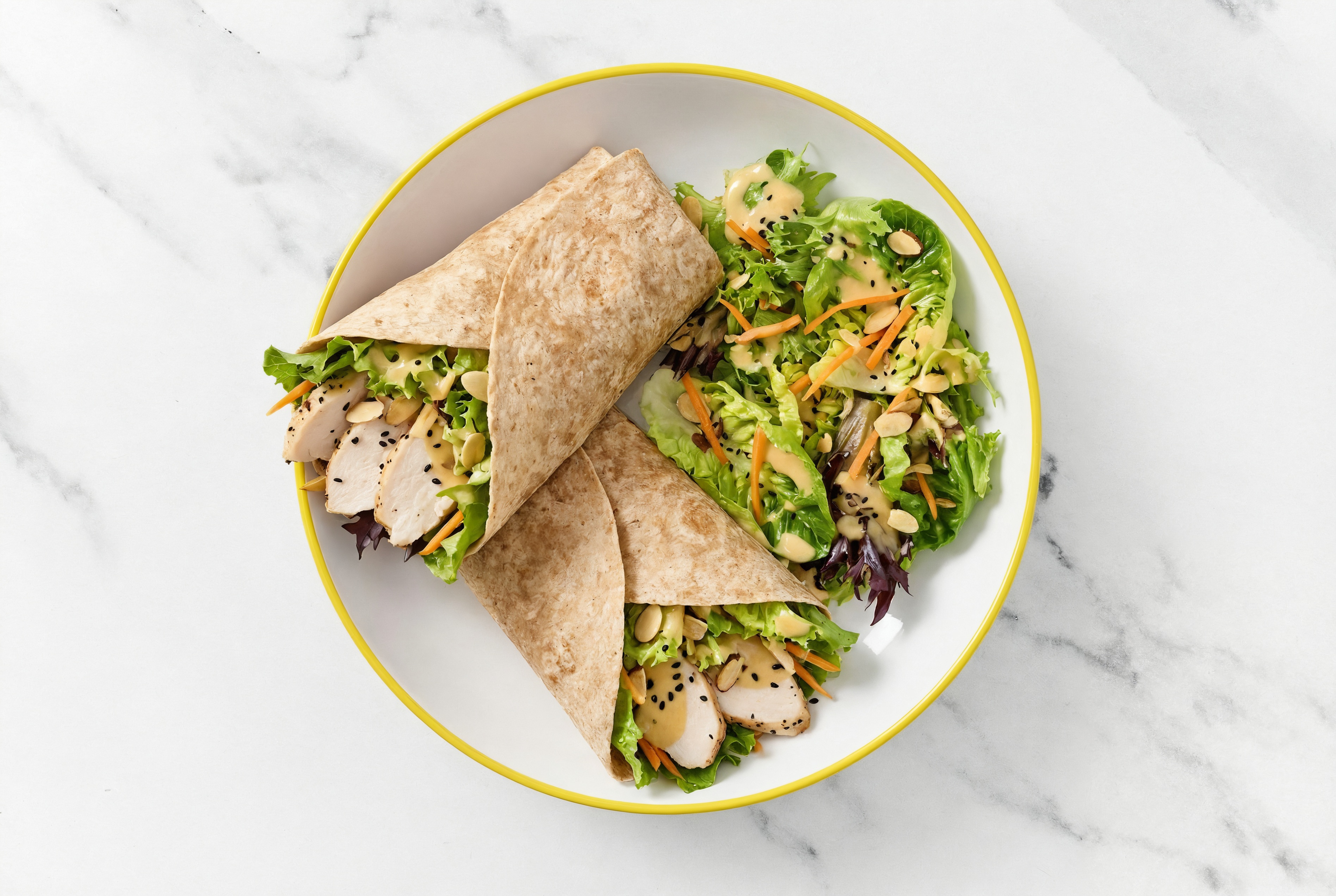  Roast Chicken + Little Gem Salad Wrap