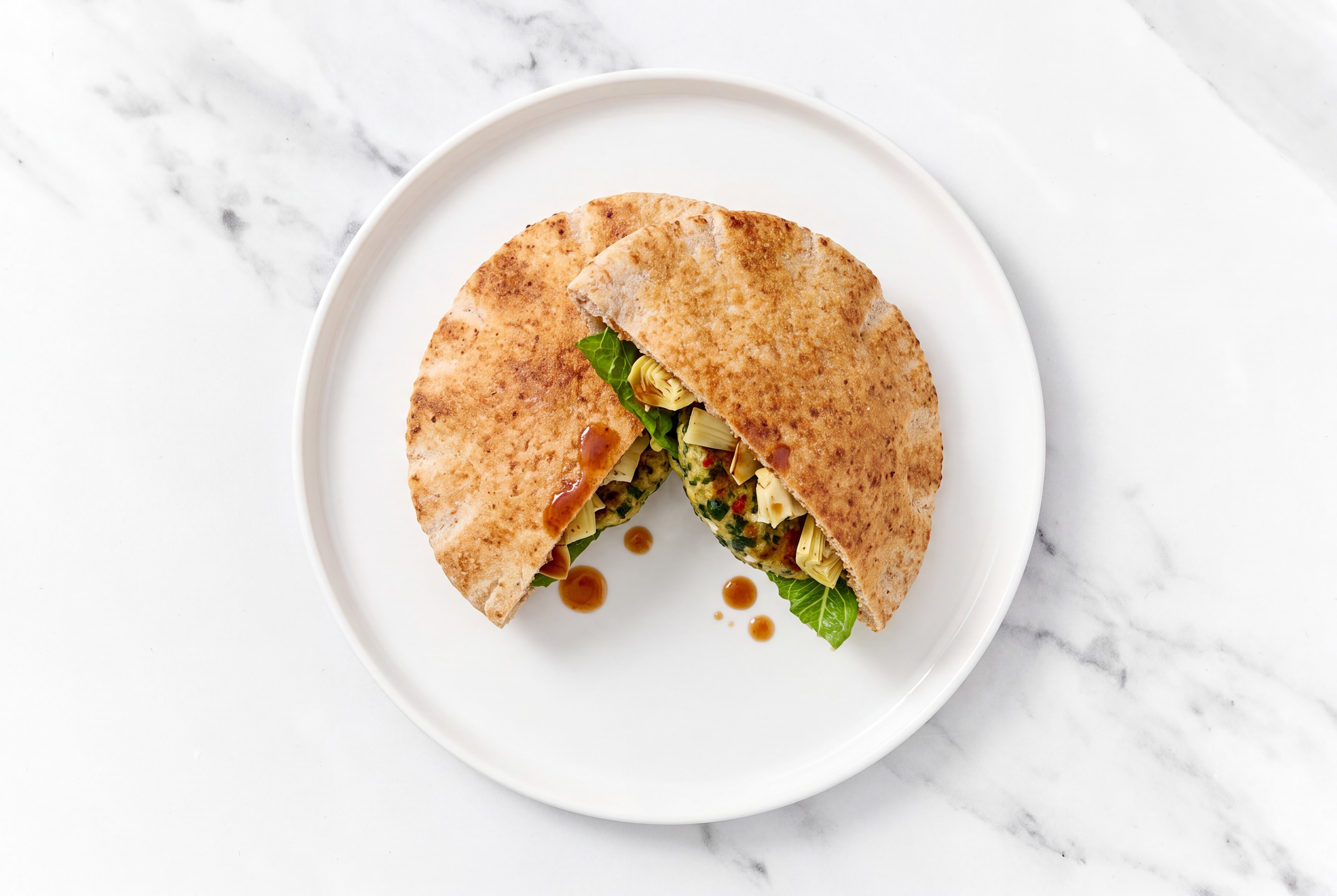 Tangy Feta Turkey + Artichoke Pita
