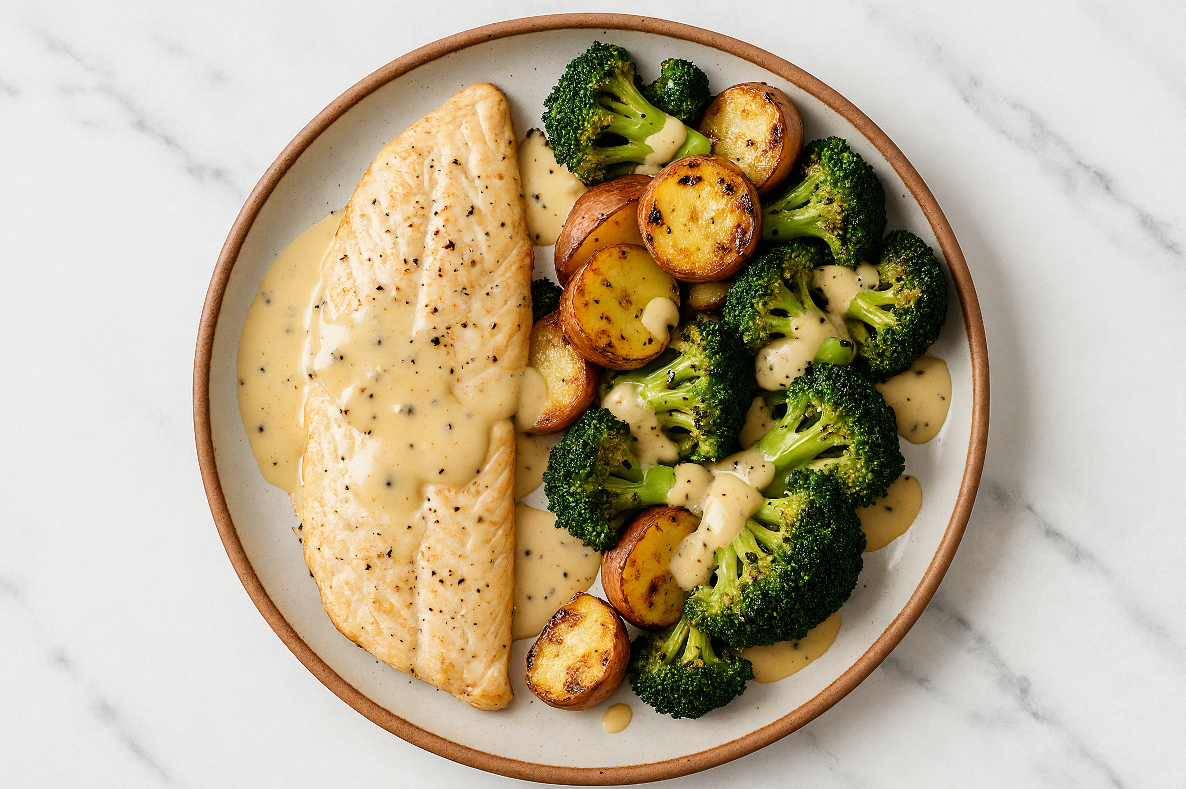 Miso Steelhead Trout with Red Potatoes & Organic Broccoli