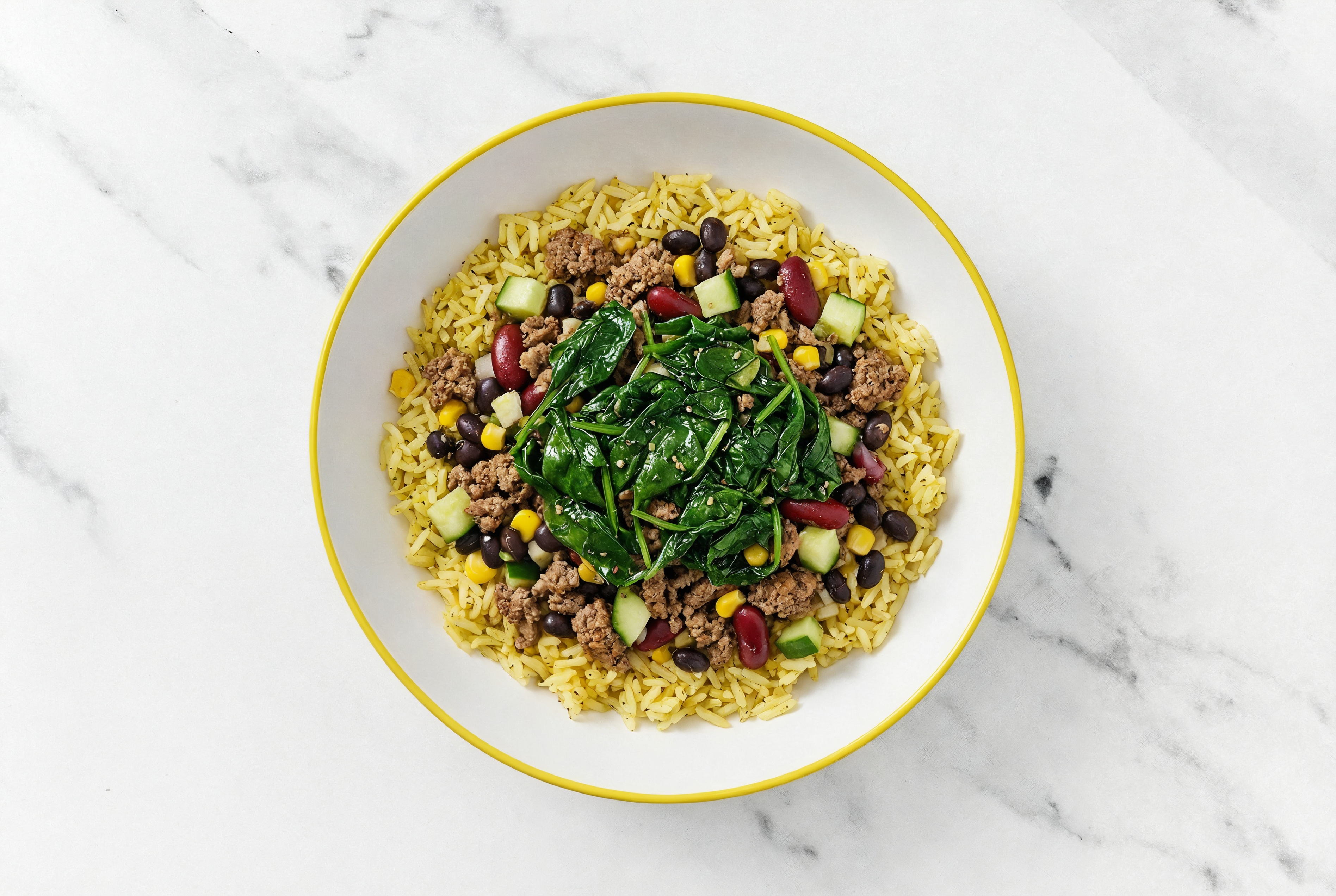 Thanksgiving in the Summer Bowl with Mexican-Style Ground Beef