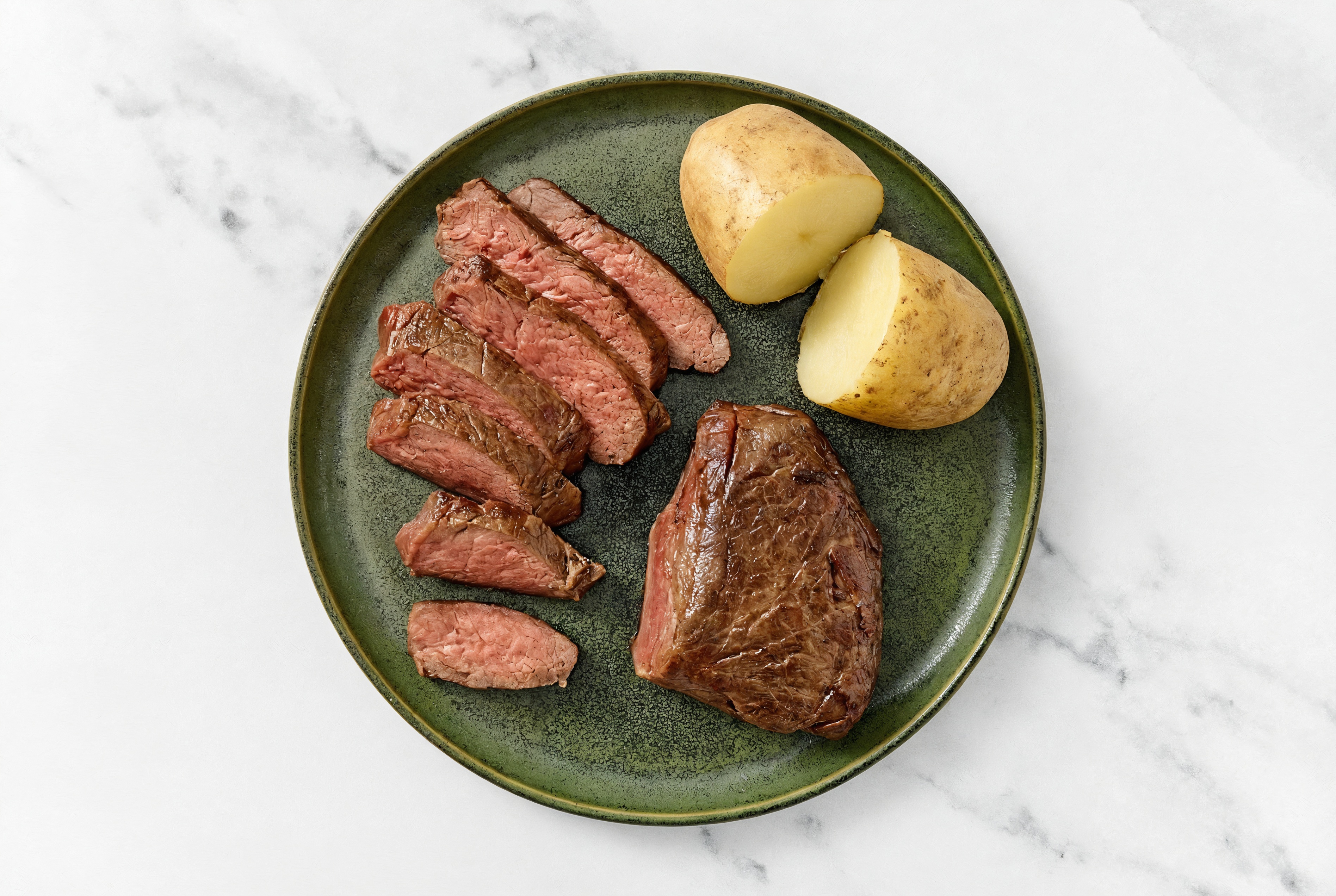 Simplest Sirloin Steak + Baked Potato