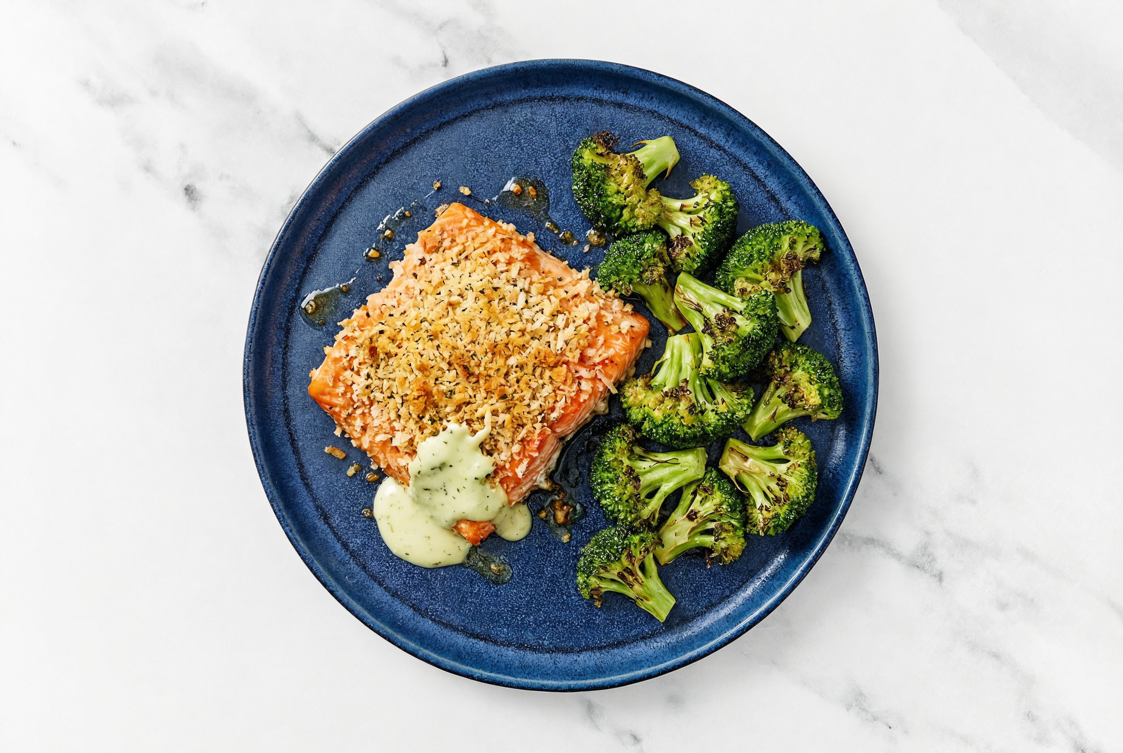 Jalapeño Panko Crusted Sockeye Salmon + Broccoli