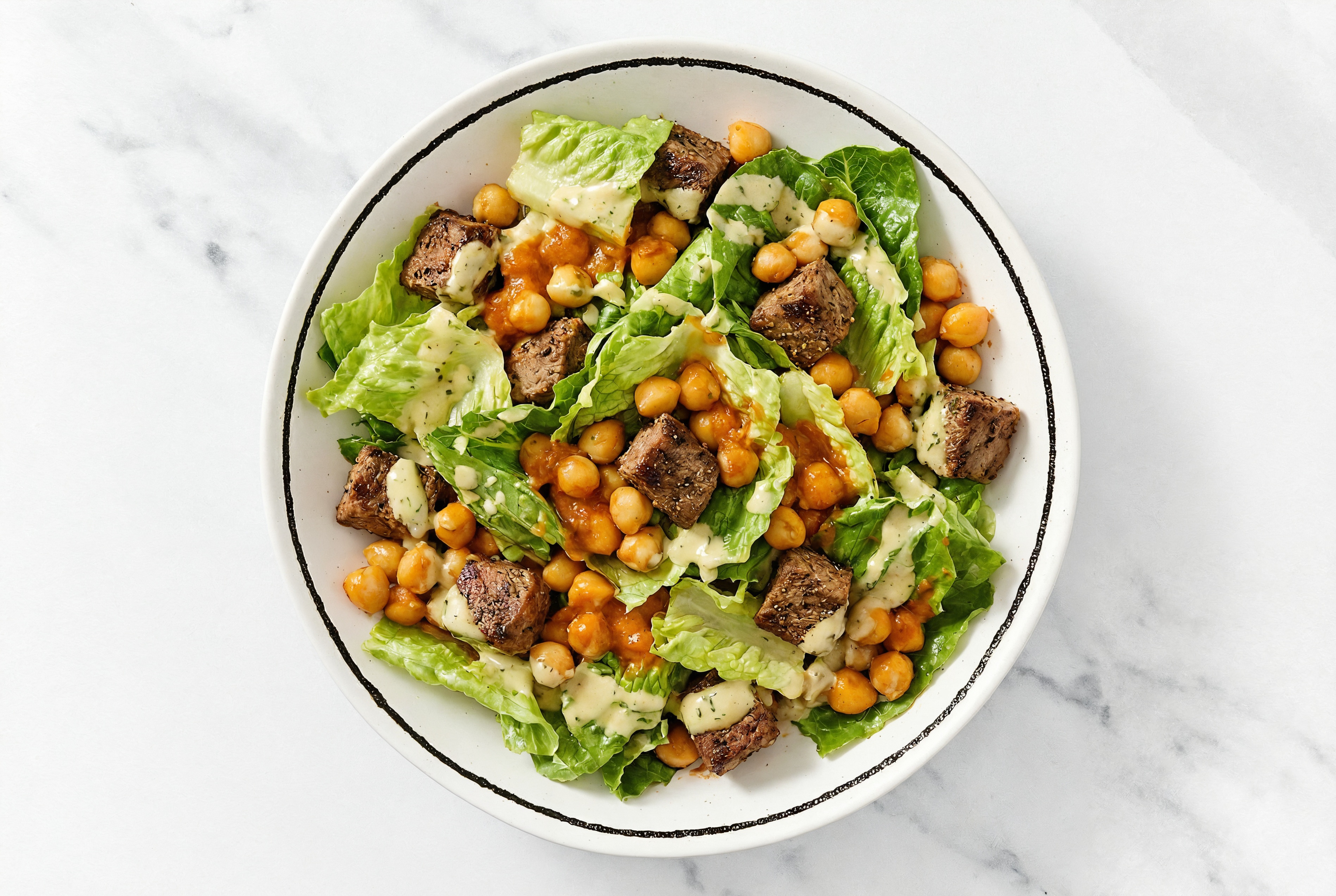 Tikka Masala Chickpeas + Bison Salad