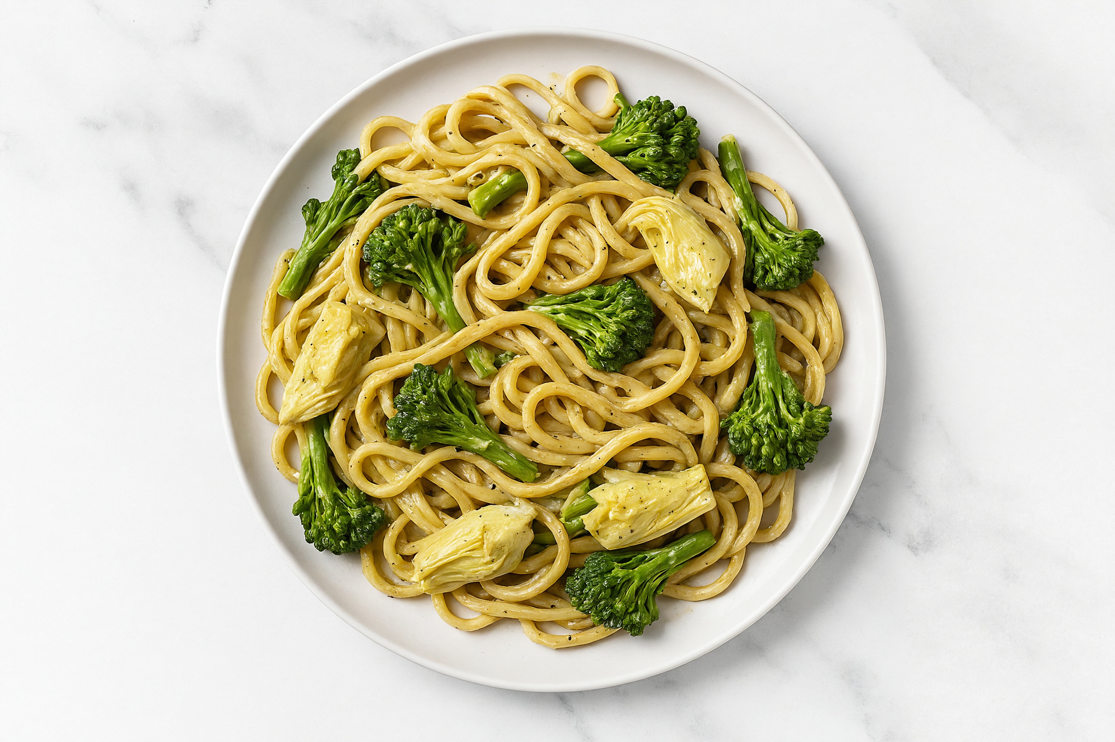 Artichoke Linguine Herb Cream