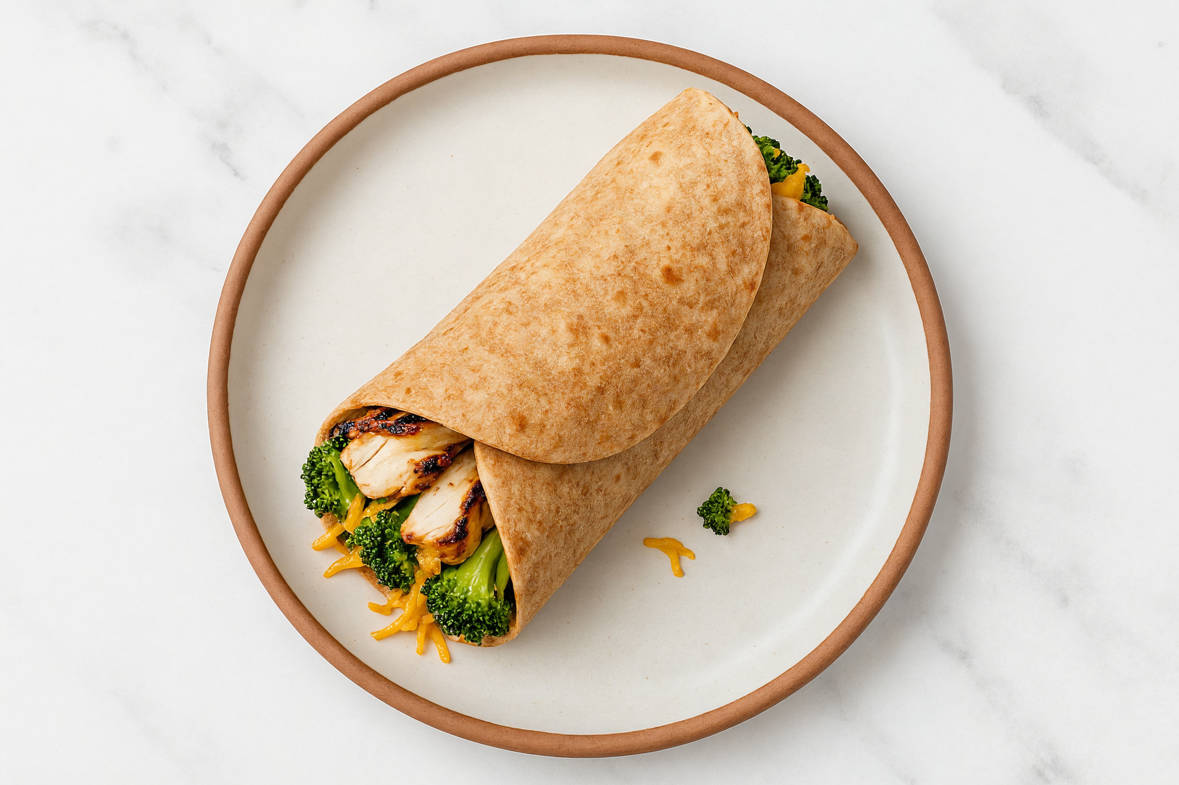 Mediterranean Grilled Chicken Breast, Broccoli 'n Cheese Wrap