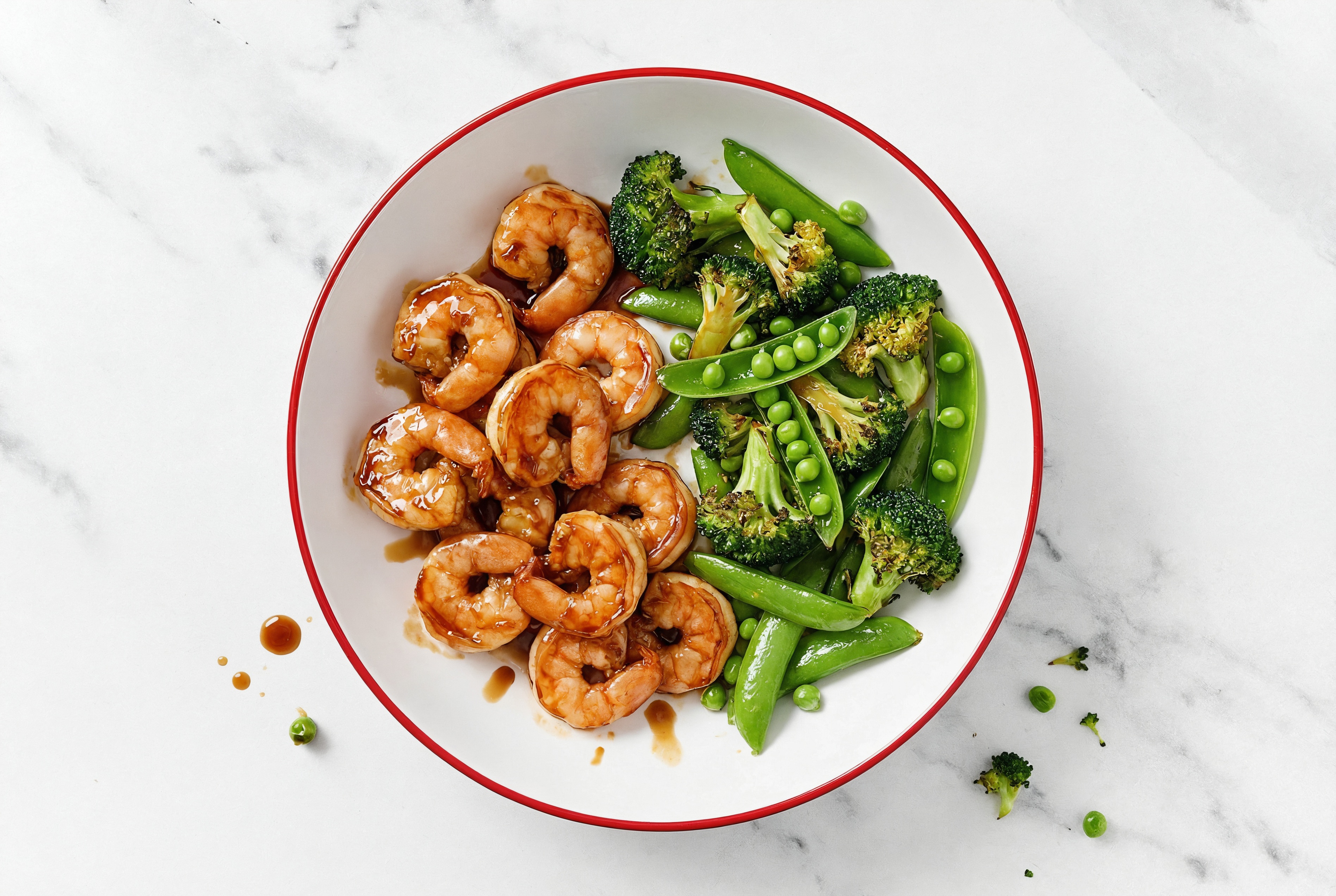 Teriyaki Shrimp + Green Veggie Bowl with Broccoli Bunches