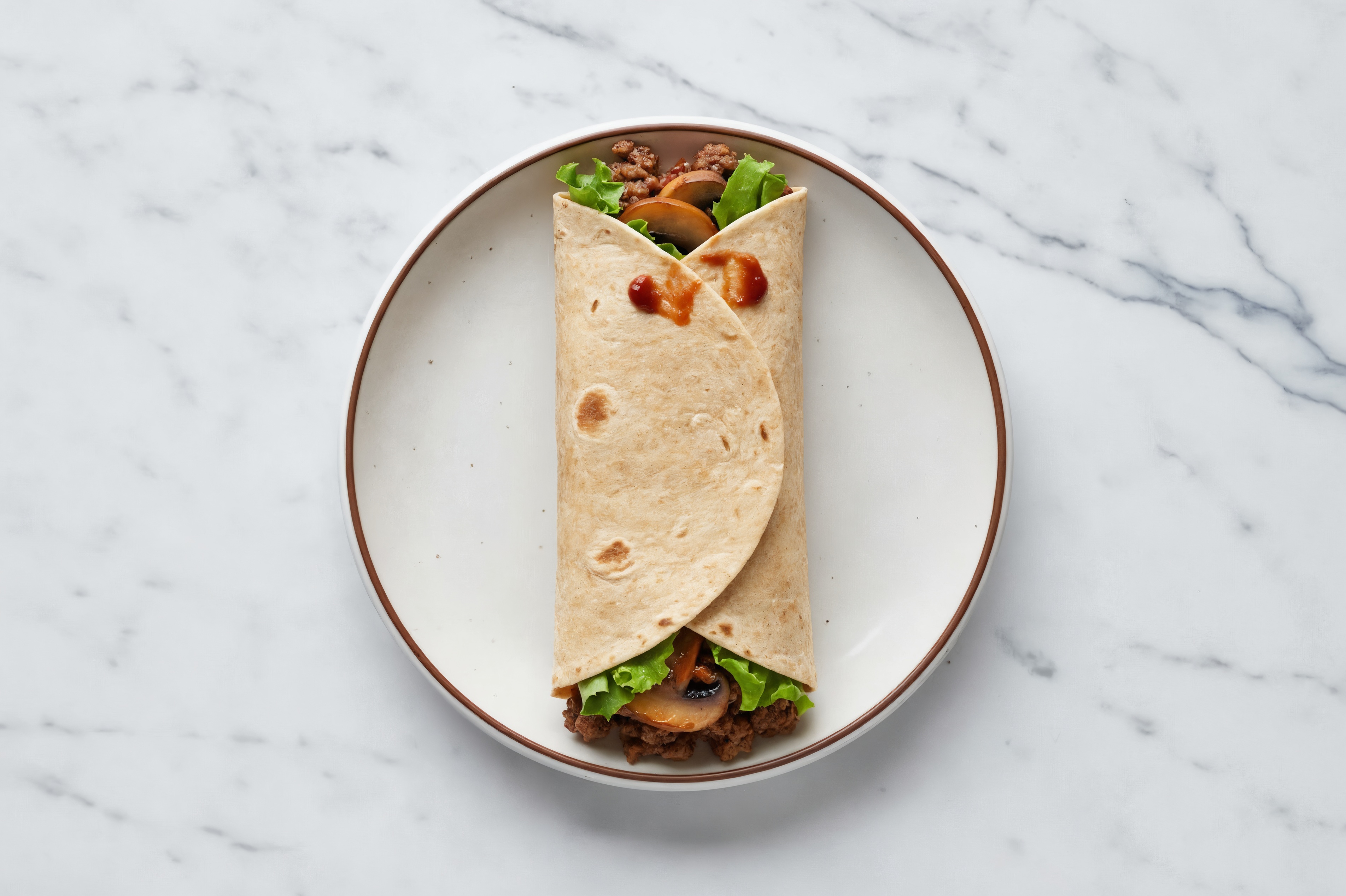 BBQ Ground Beef Patties Wrap