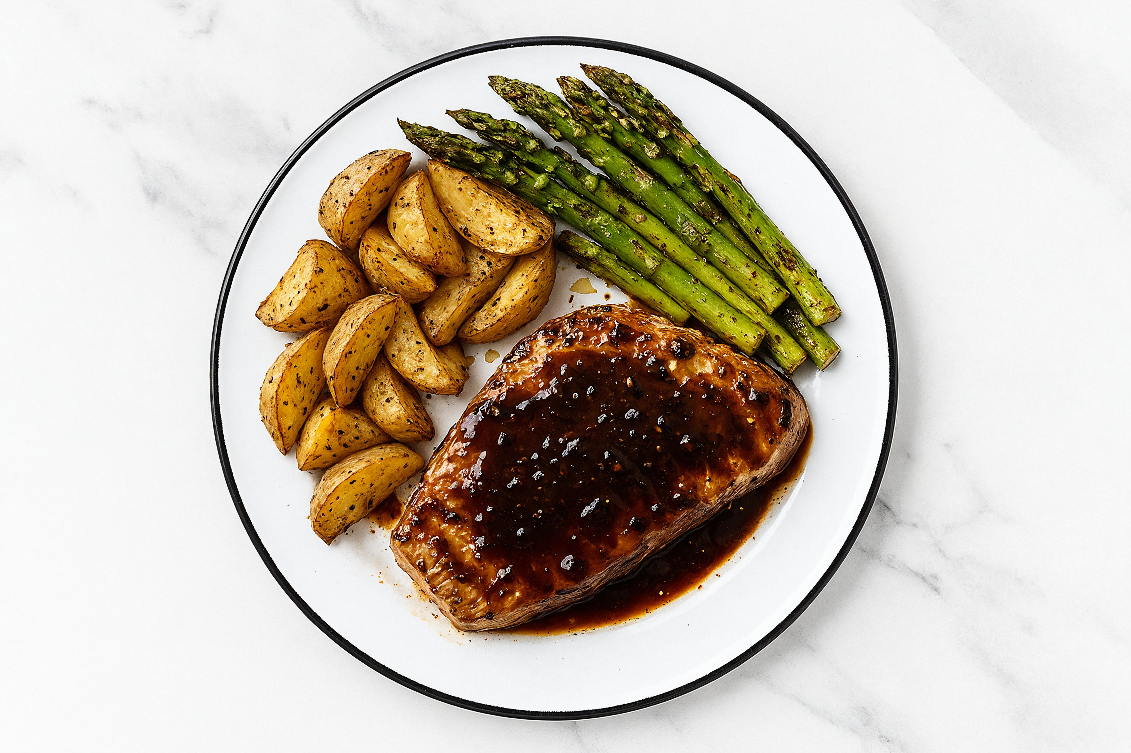 Grilled Peppery Tuna Steak + Grilled Asparagus