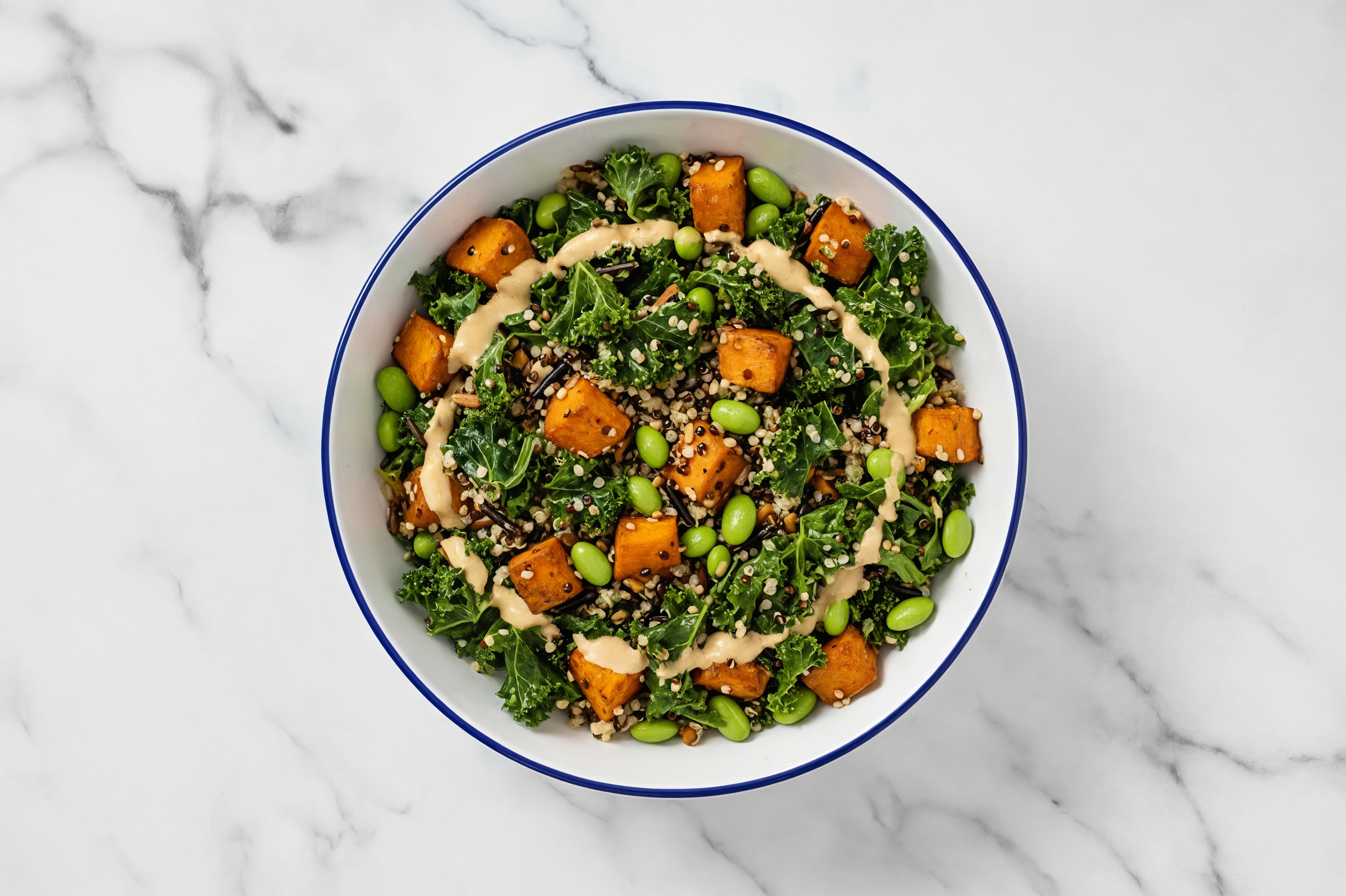 Miso Edamame + Sweet Potato Grain Salad