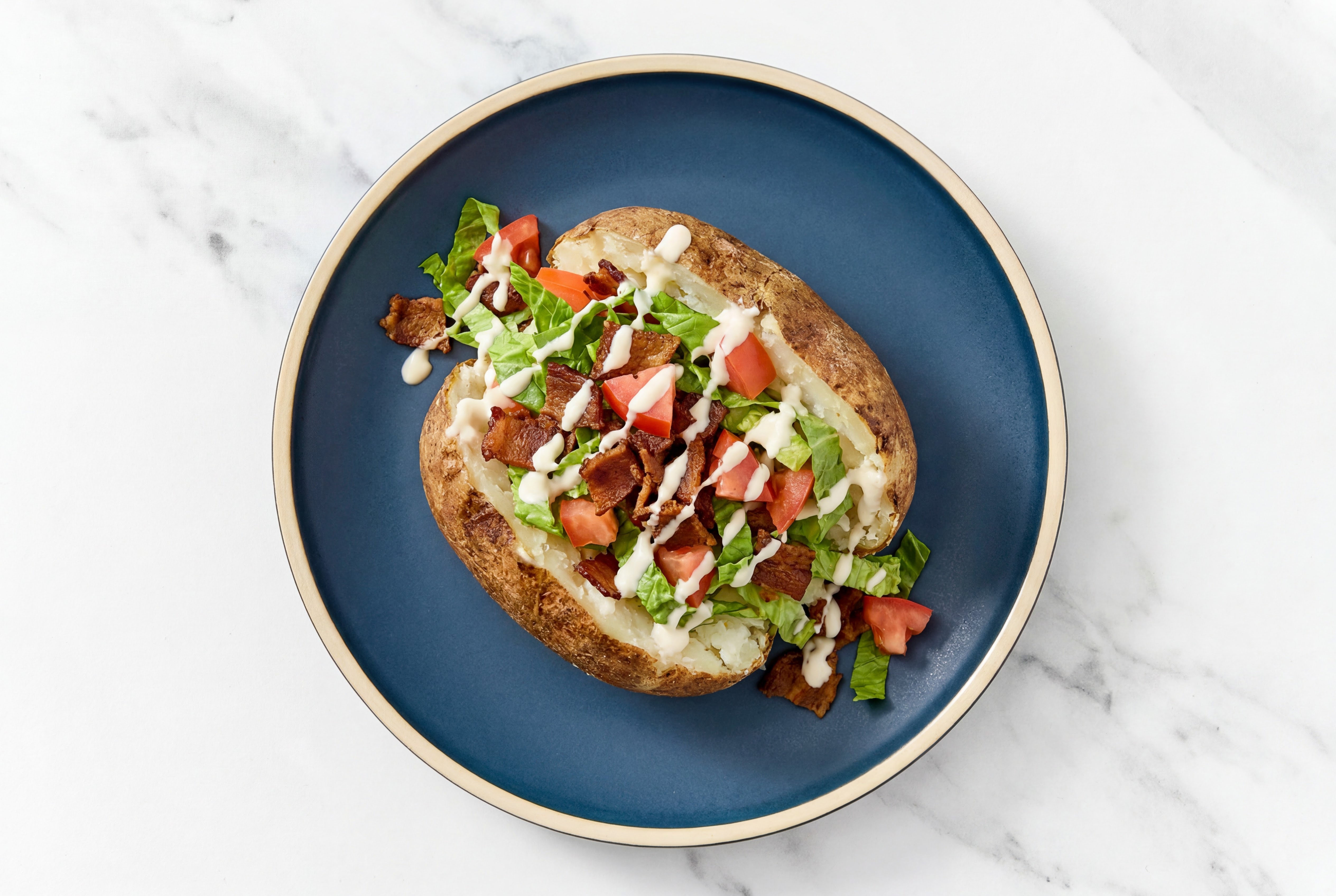 Easiest Vegan BLT Stuffed Potato