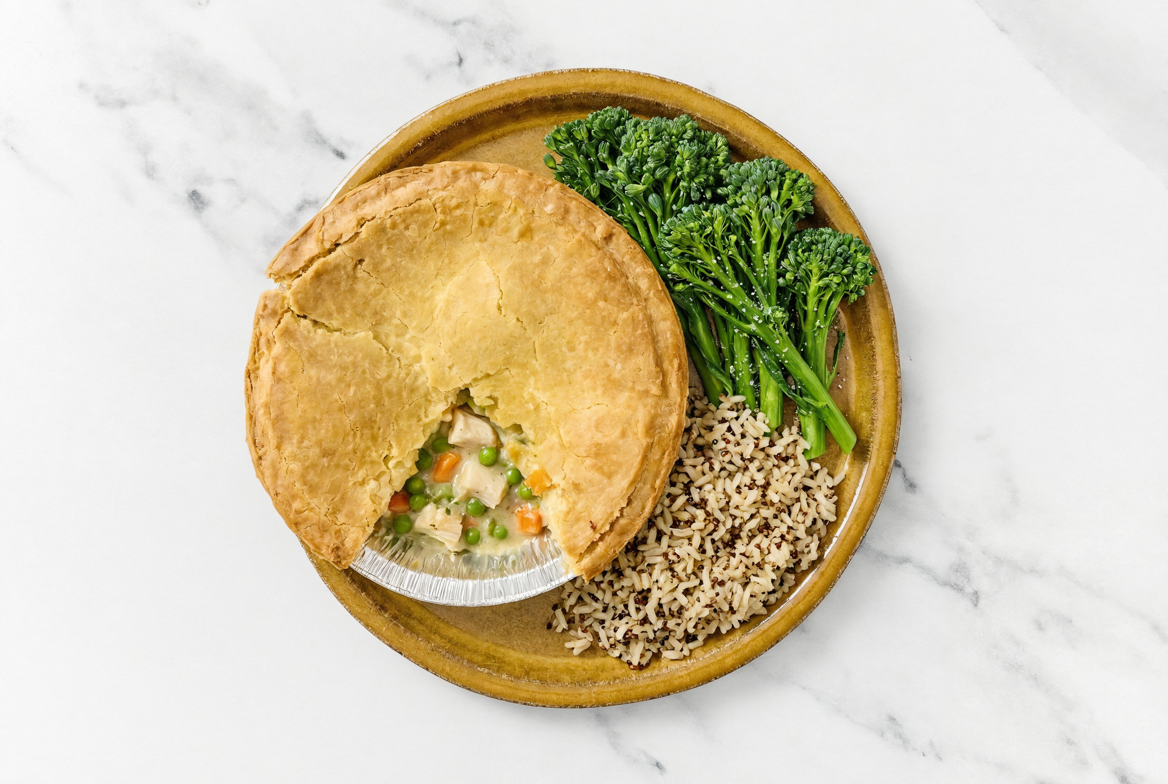 Chicken Pot Pie with Baby Broccoli & Quinoa Blend