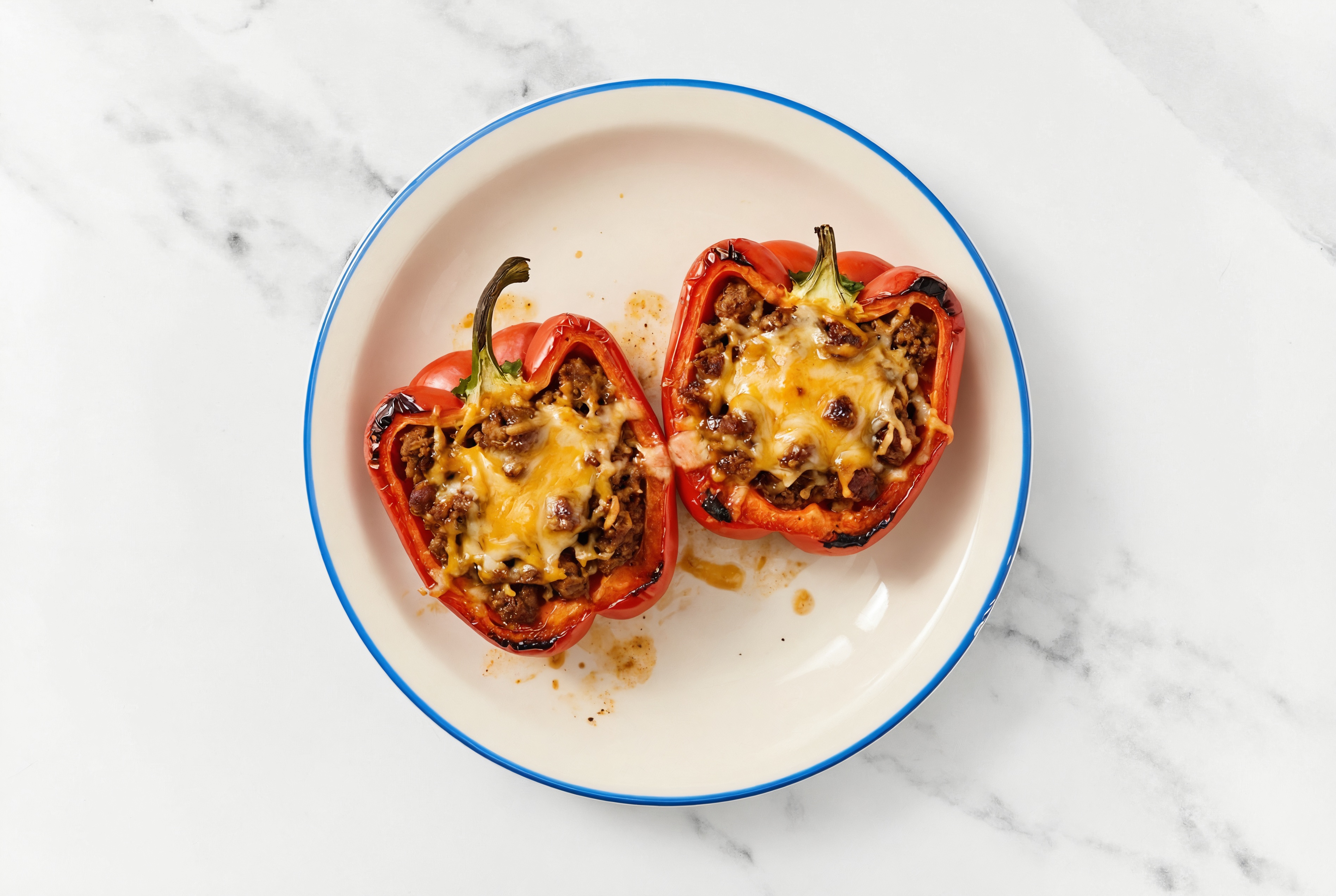 Cheesy The Beyond Burger Beef Birria Stuffed Organic Peppers