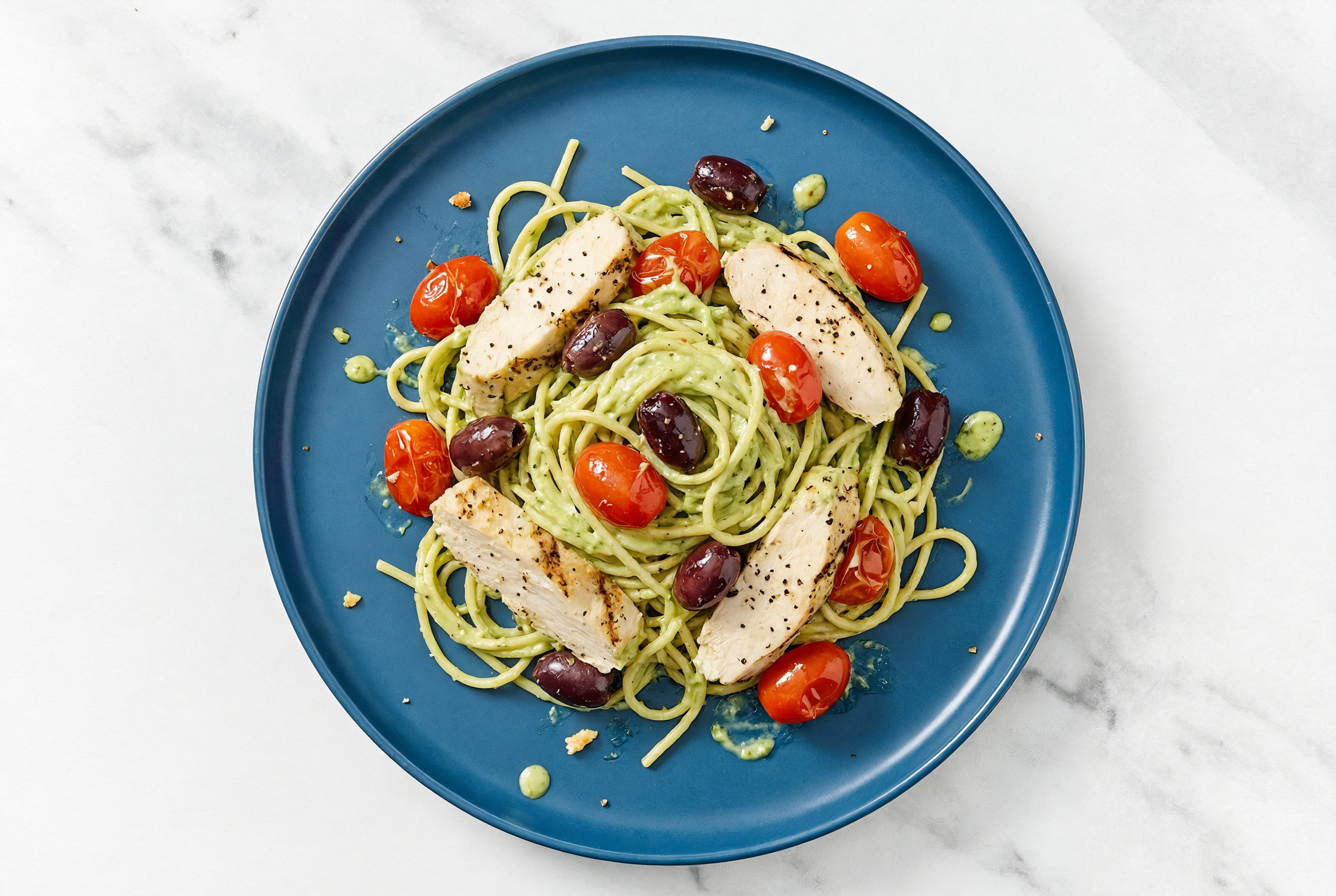 Hearty Creamy Mediterranean Seasoned Grilled Chicken Breast Pasta