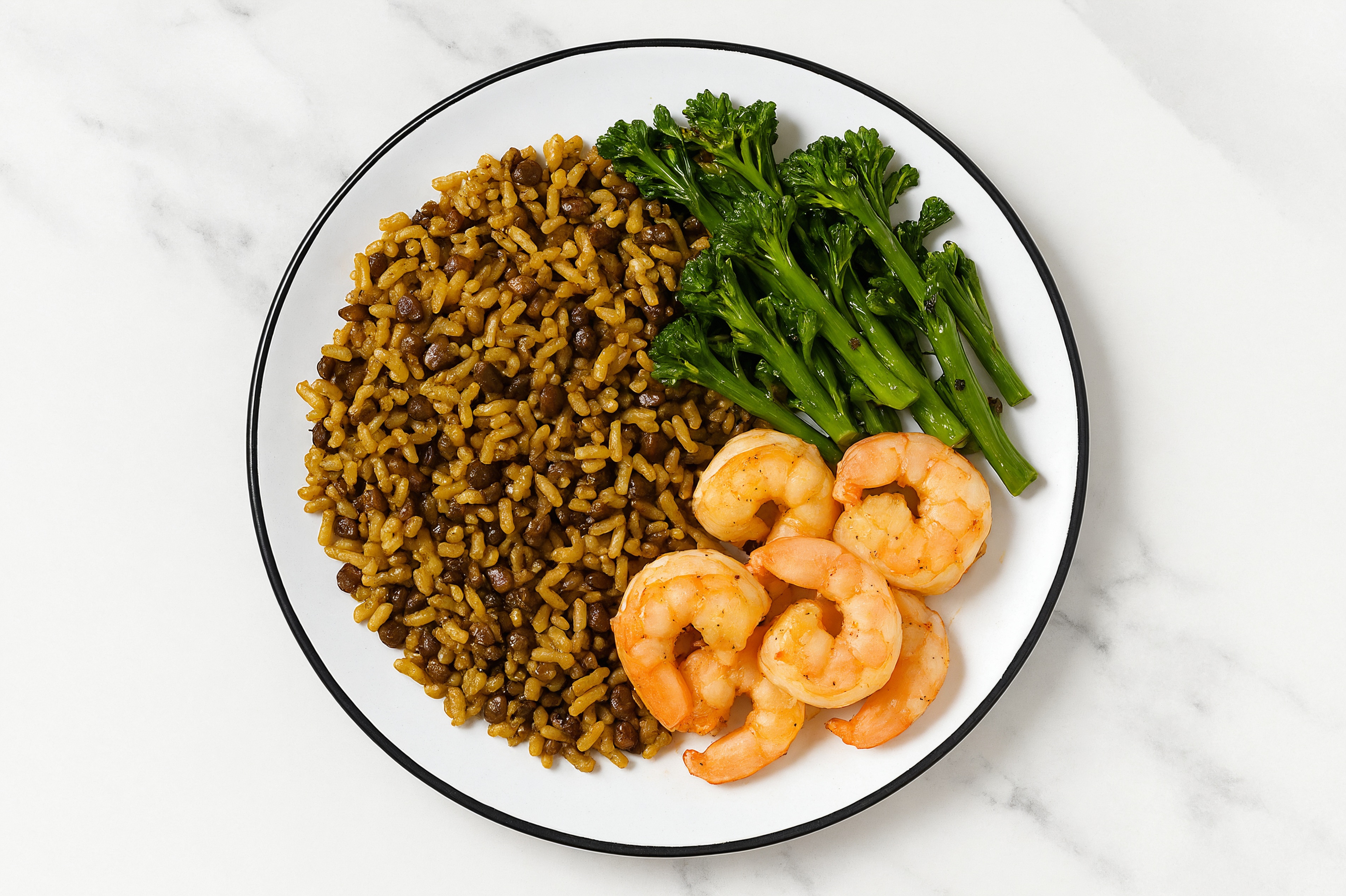 Curry Medium Cooked Shrimp Power Bowl