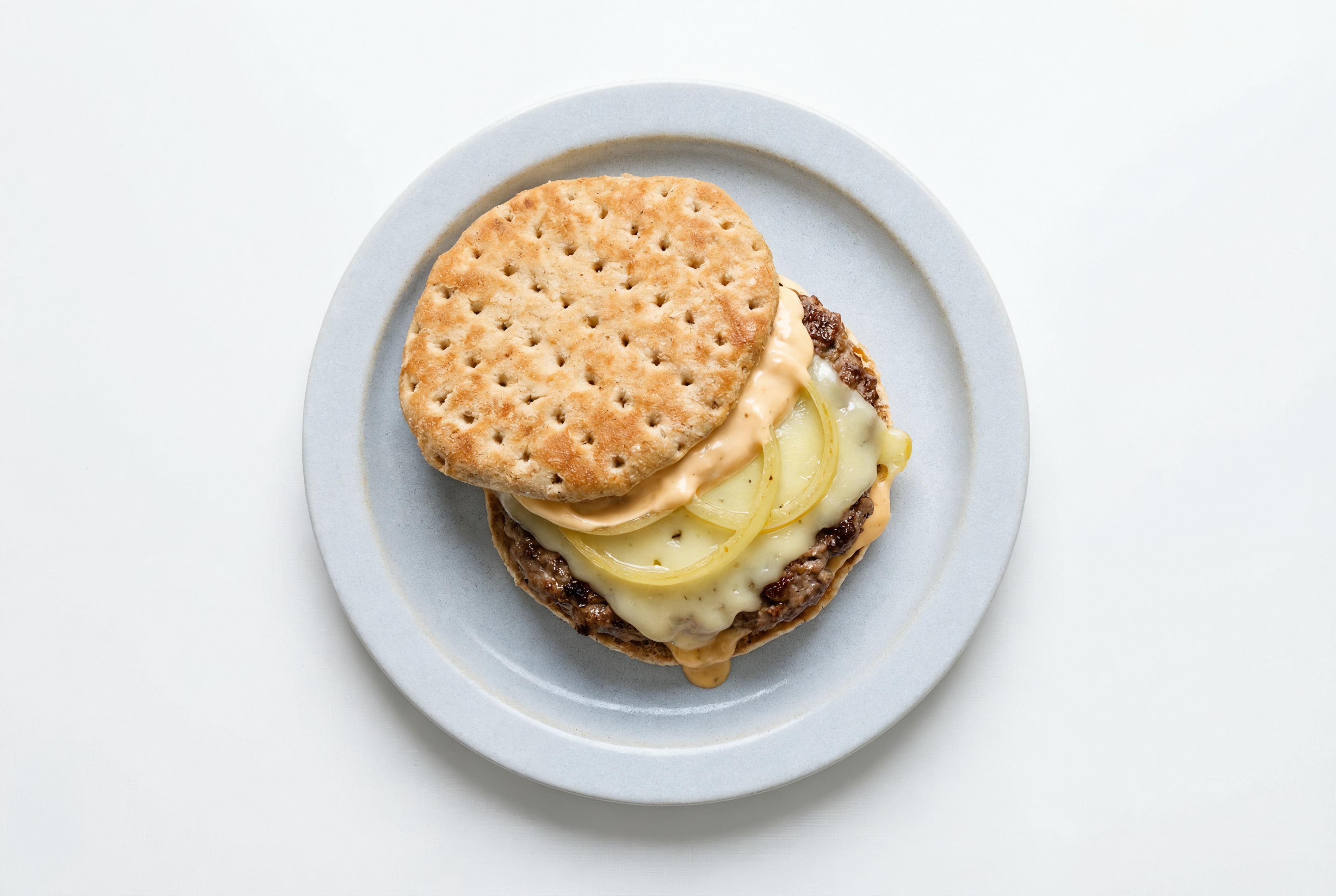 Classic Burger with Vegan Awesome Sauce + Havarti with Ground Beef Patties