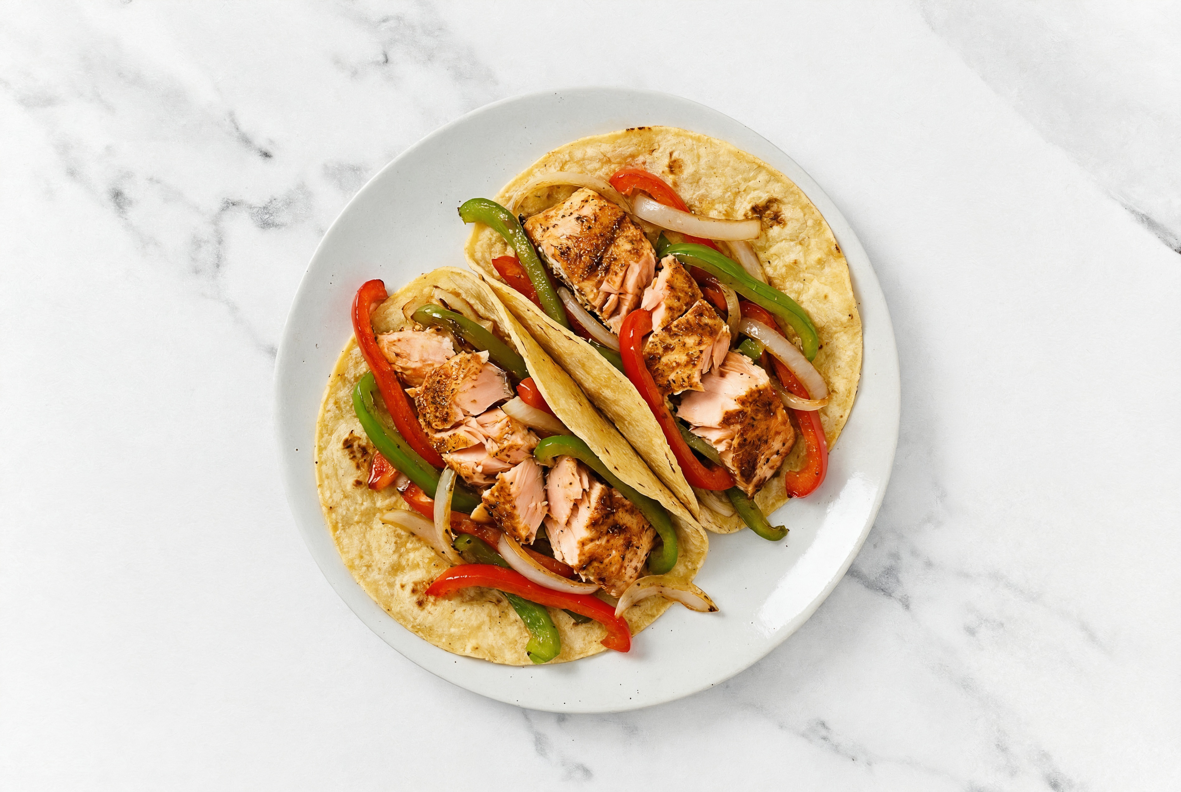  Salmon + Veggie Tacos