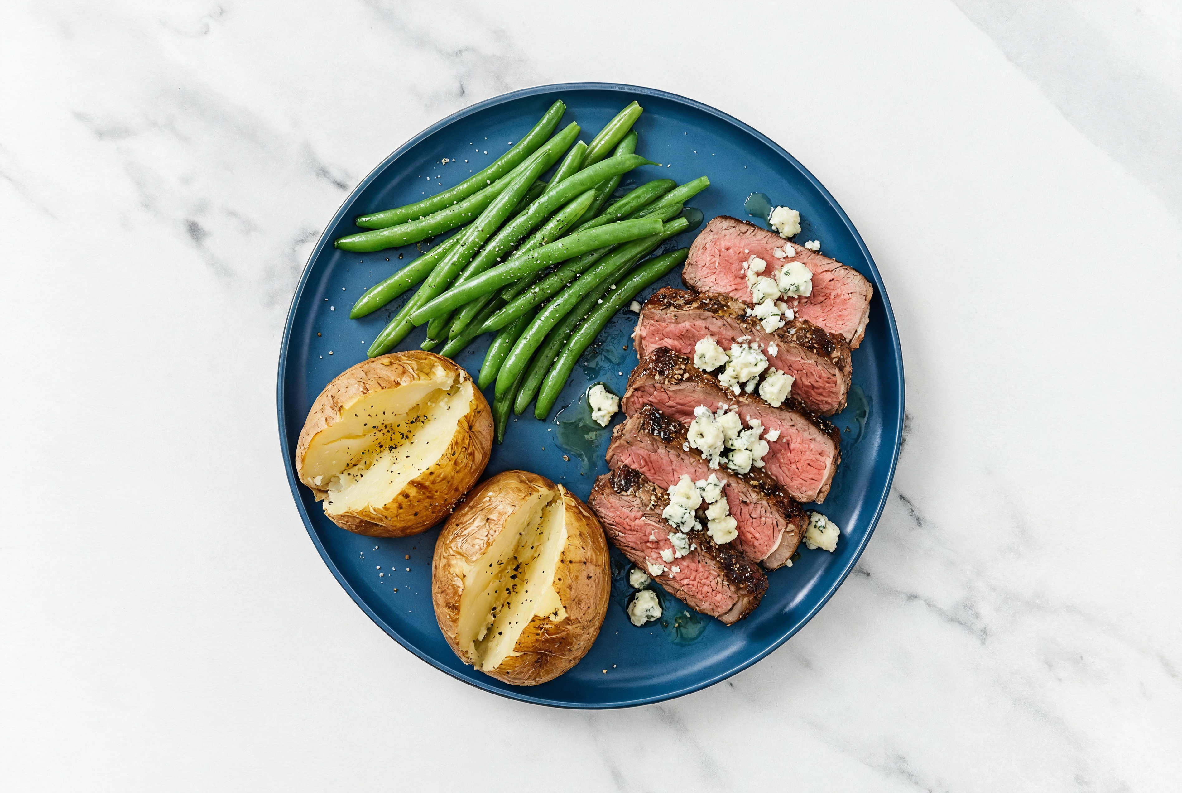 Blue Cheese Sirloin Steak + Baked Potato