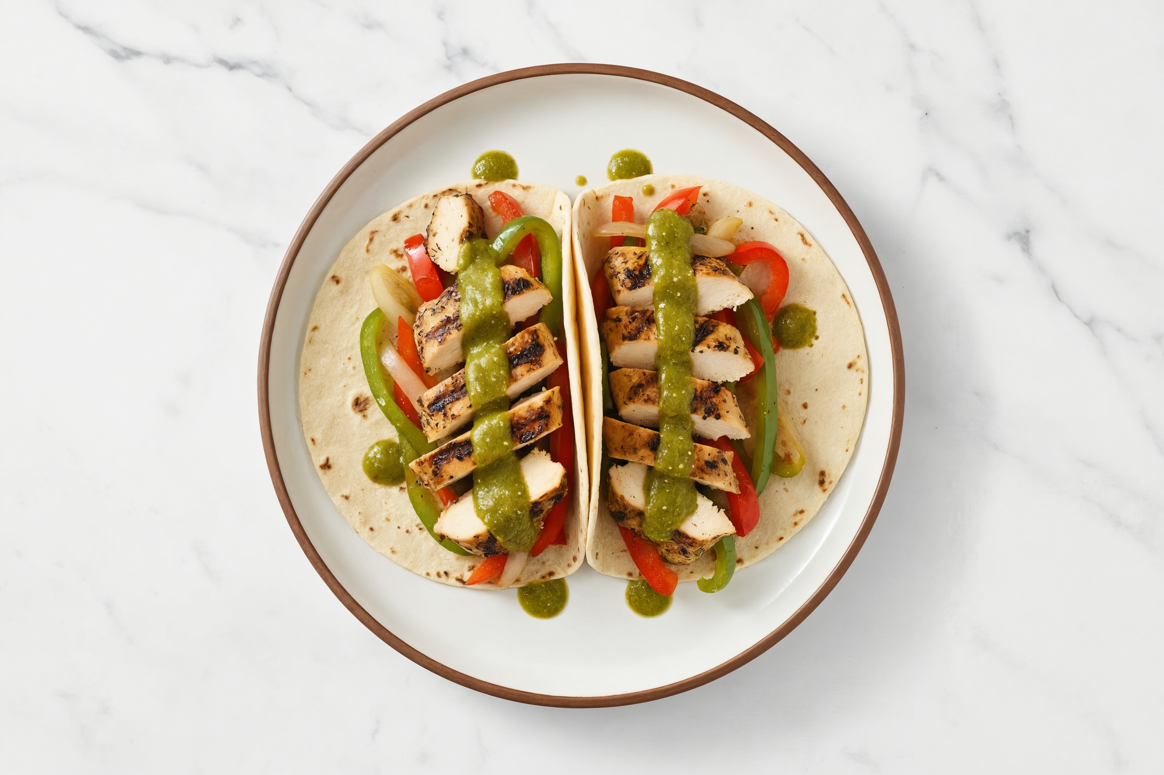 Green Chile Mediterranean Grilled Chicken Breast + Veggie Tacos