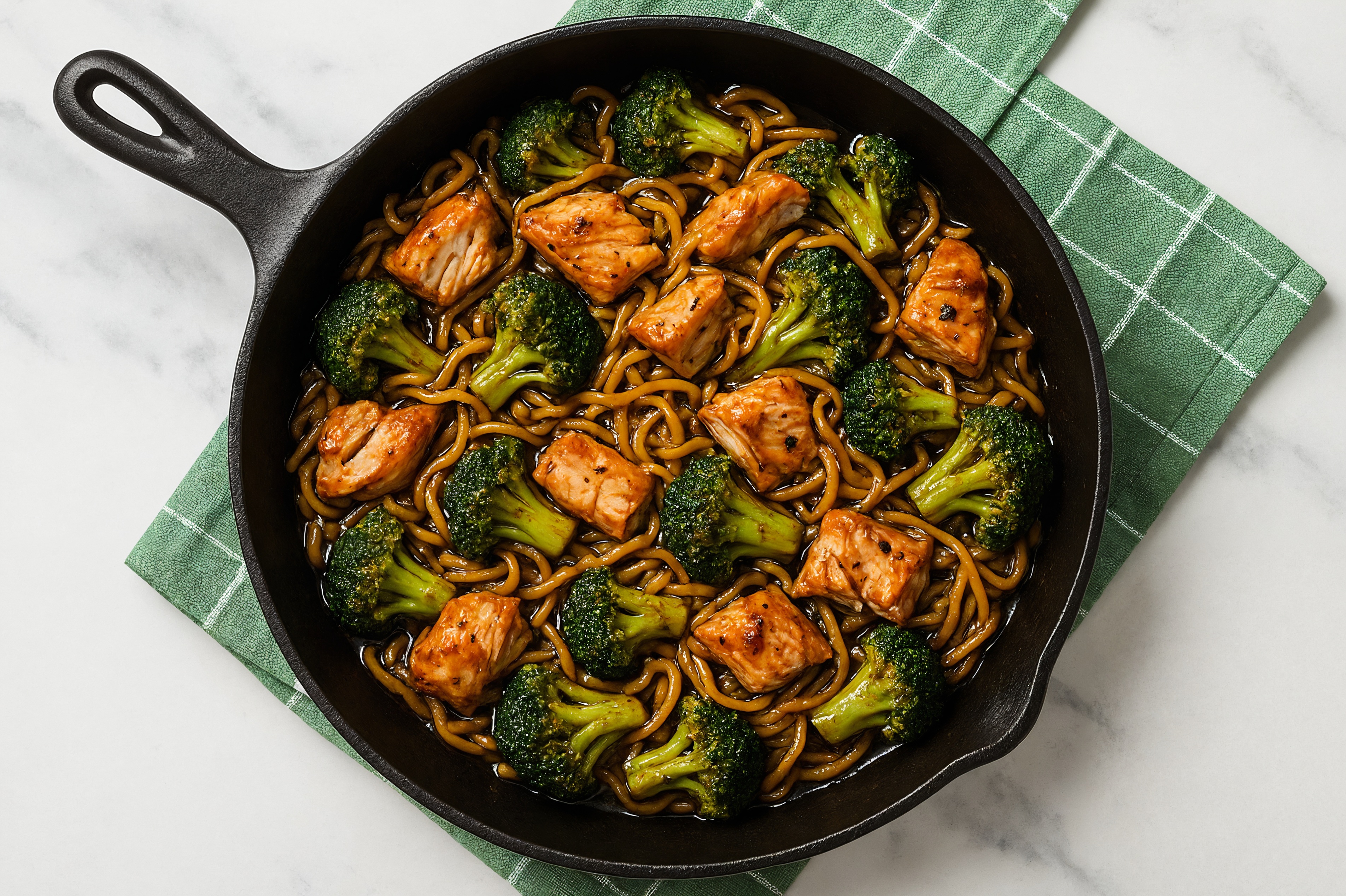Teriyaki Steelhead Trout Ramen Noodles