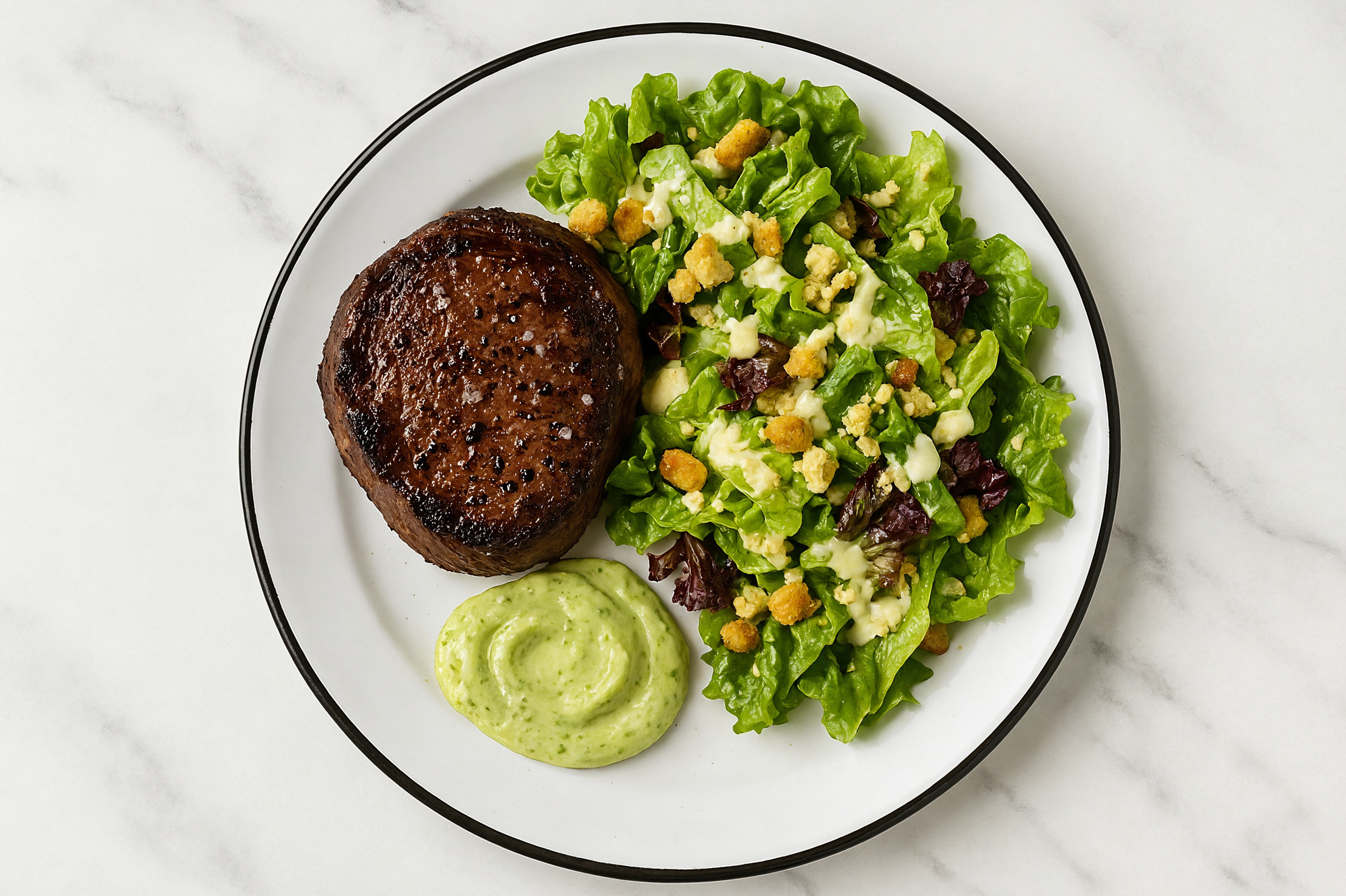 Pesto Wagyu Filet Mignon + Little Gem Salad