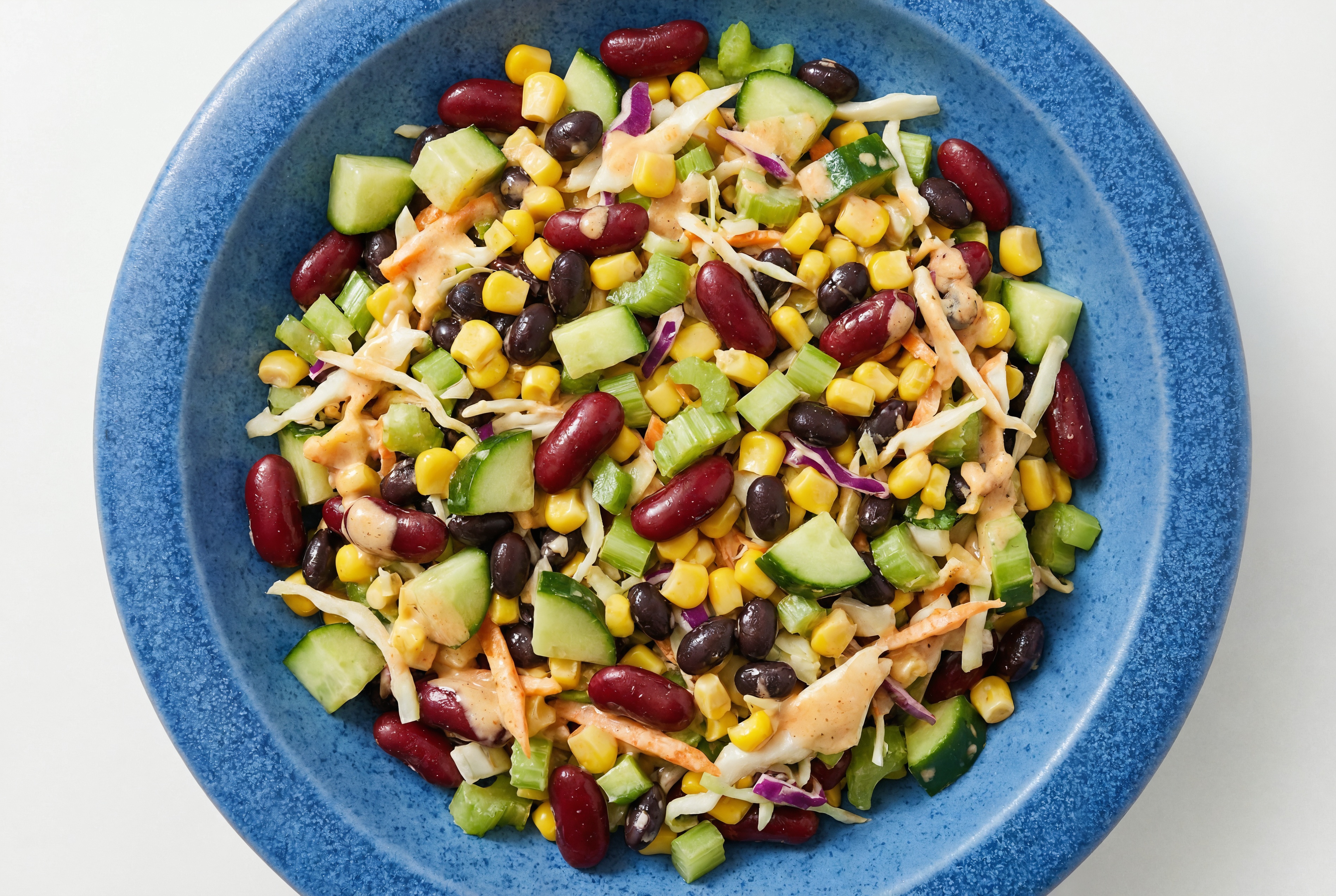 Street Corn Chopped Salad with Black Bean Salad + Cucumber