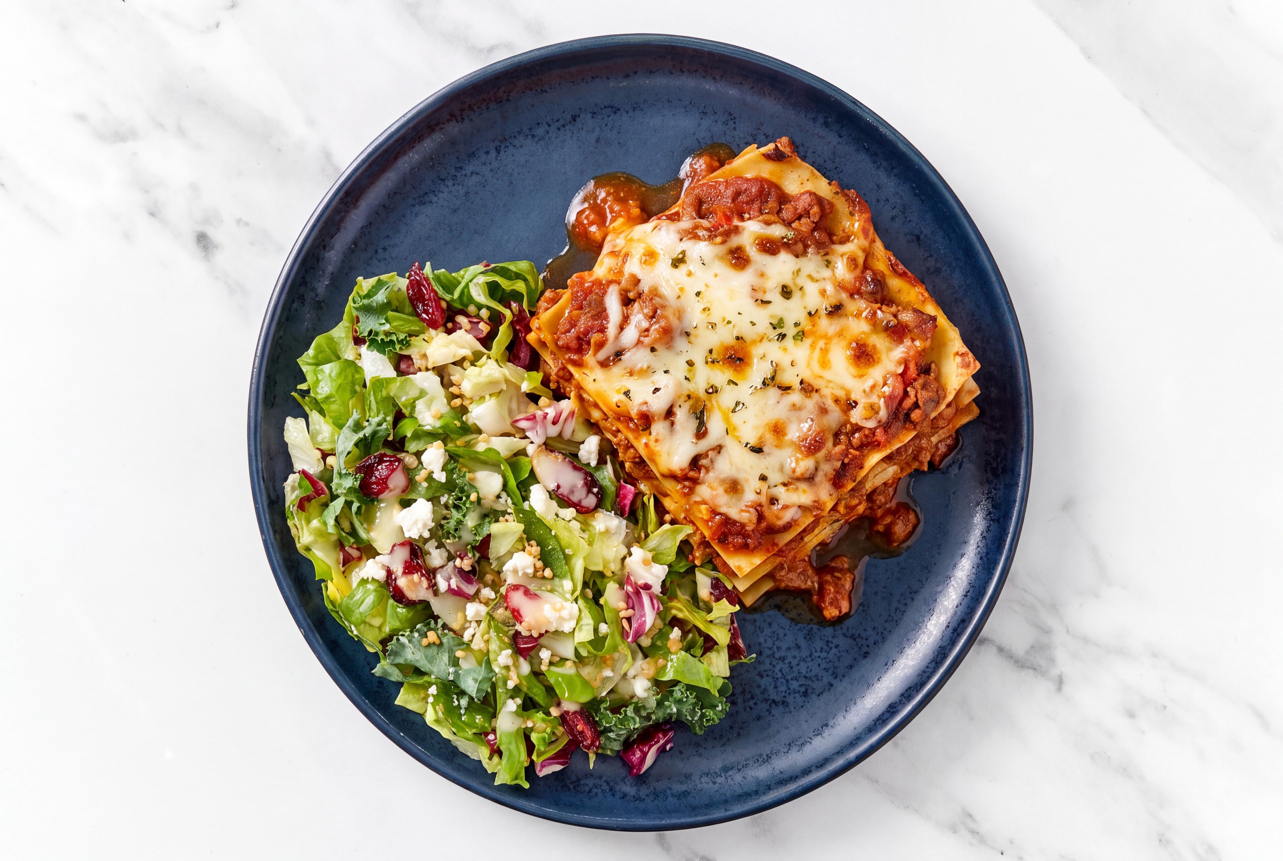 Lasagna Bolognese + Chopped Salad