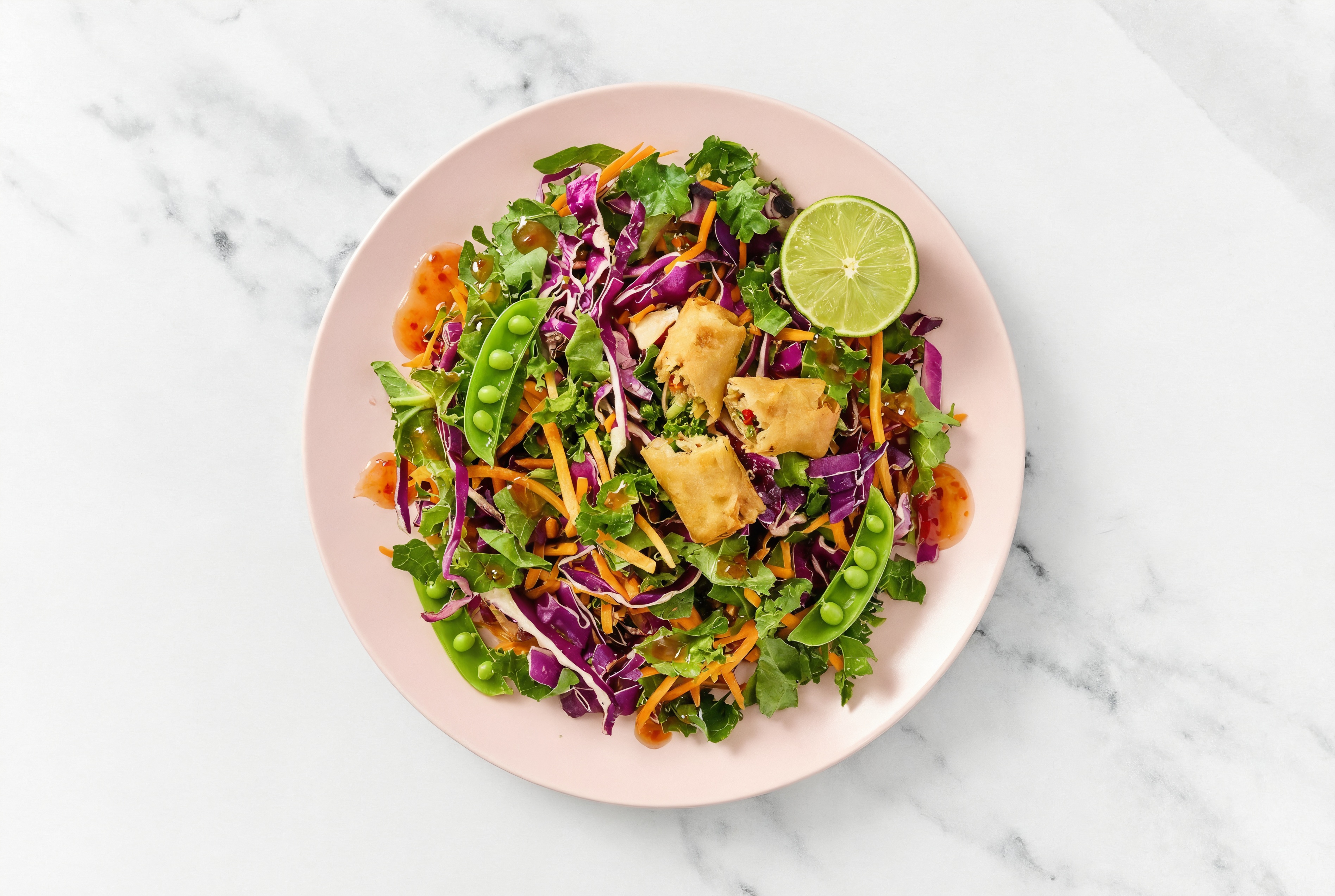 Sweet Chili Thai Basil Spring Roll Salad