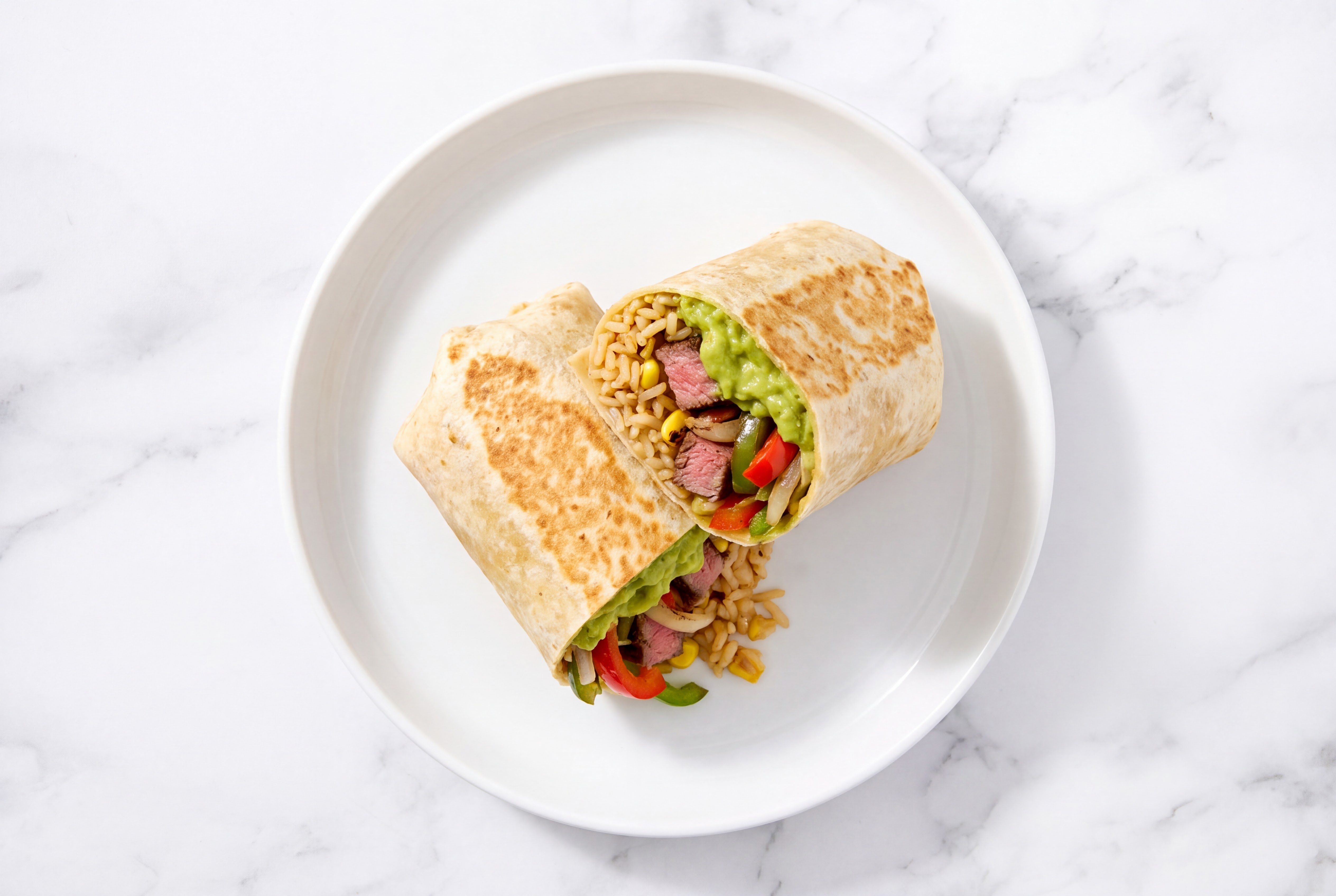 Pan-Seared Steak + Street Corn Burrito
