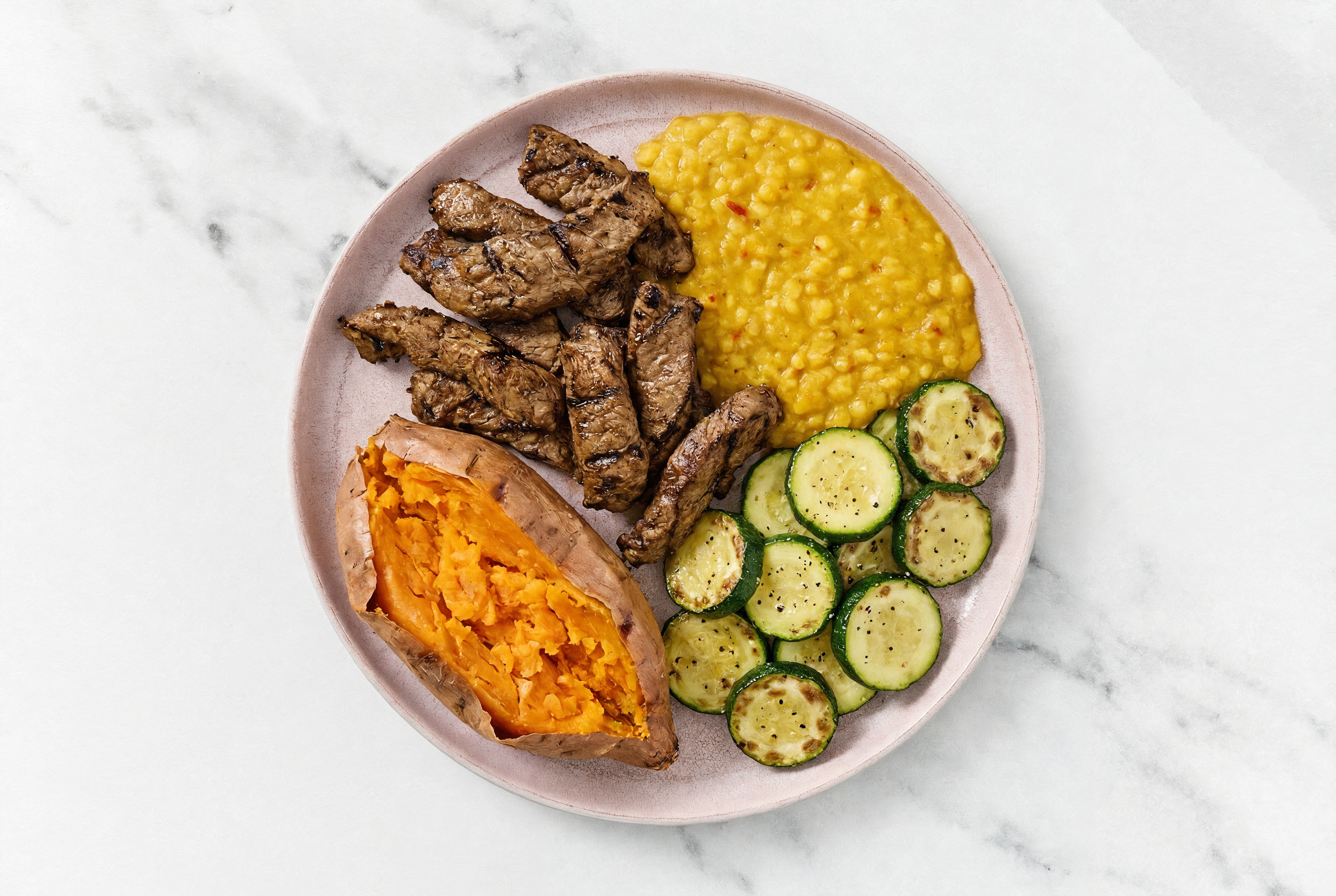 Barbacoa Beef Plate with Red Lentils