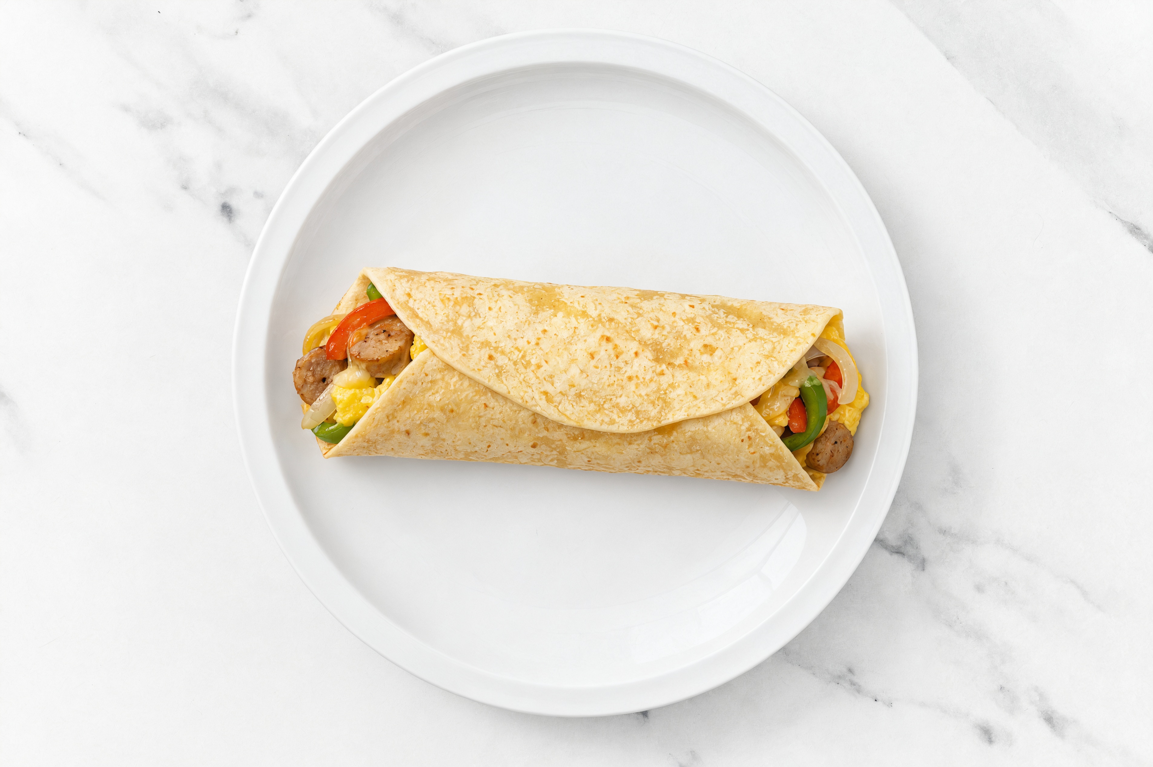 Chicken Sausage + Pepper Breakfast Burrito