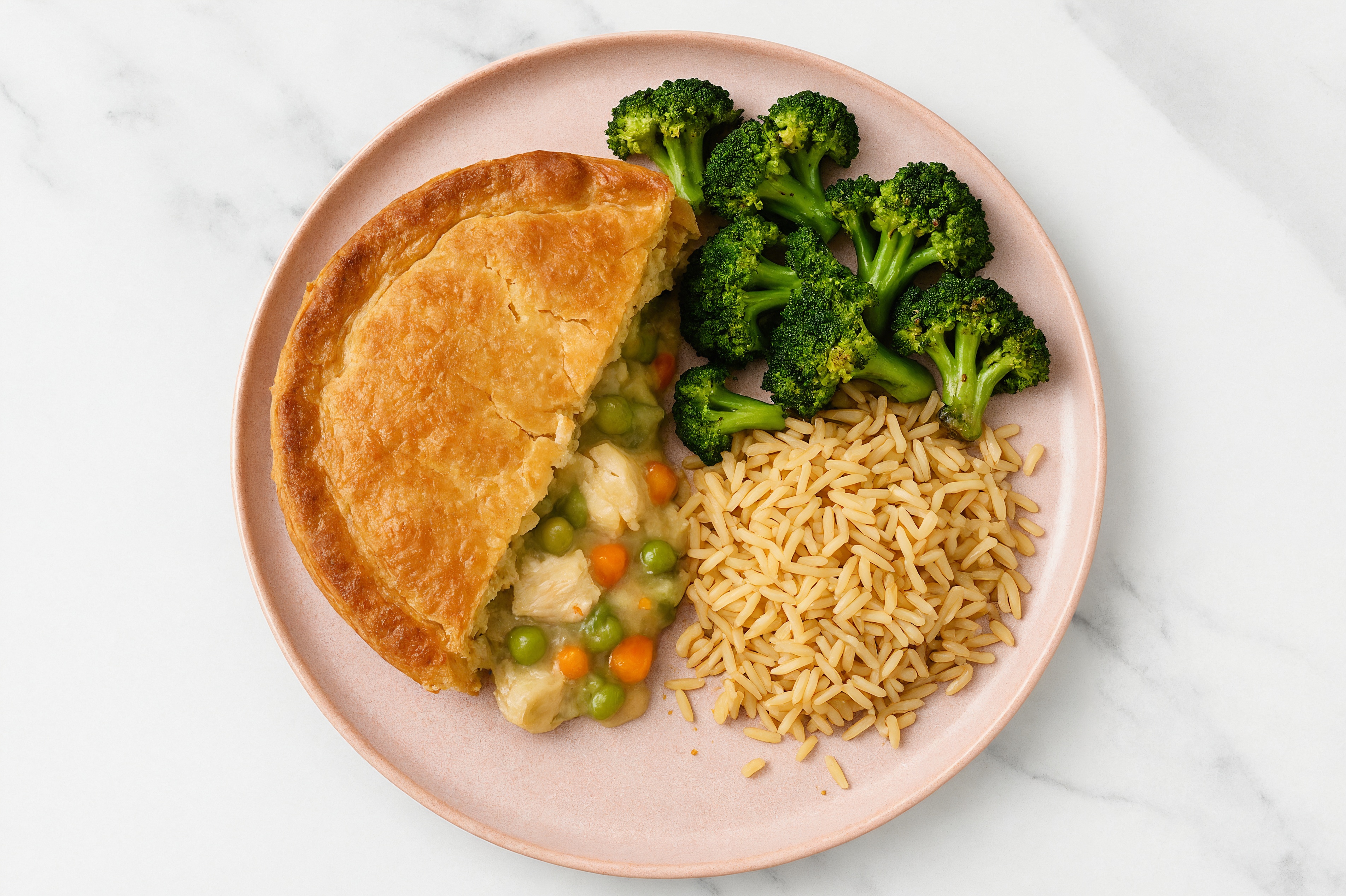 Chicken Pot Pie with Broccoli & Bone Broth Rice