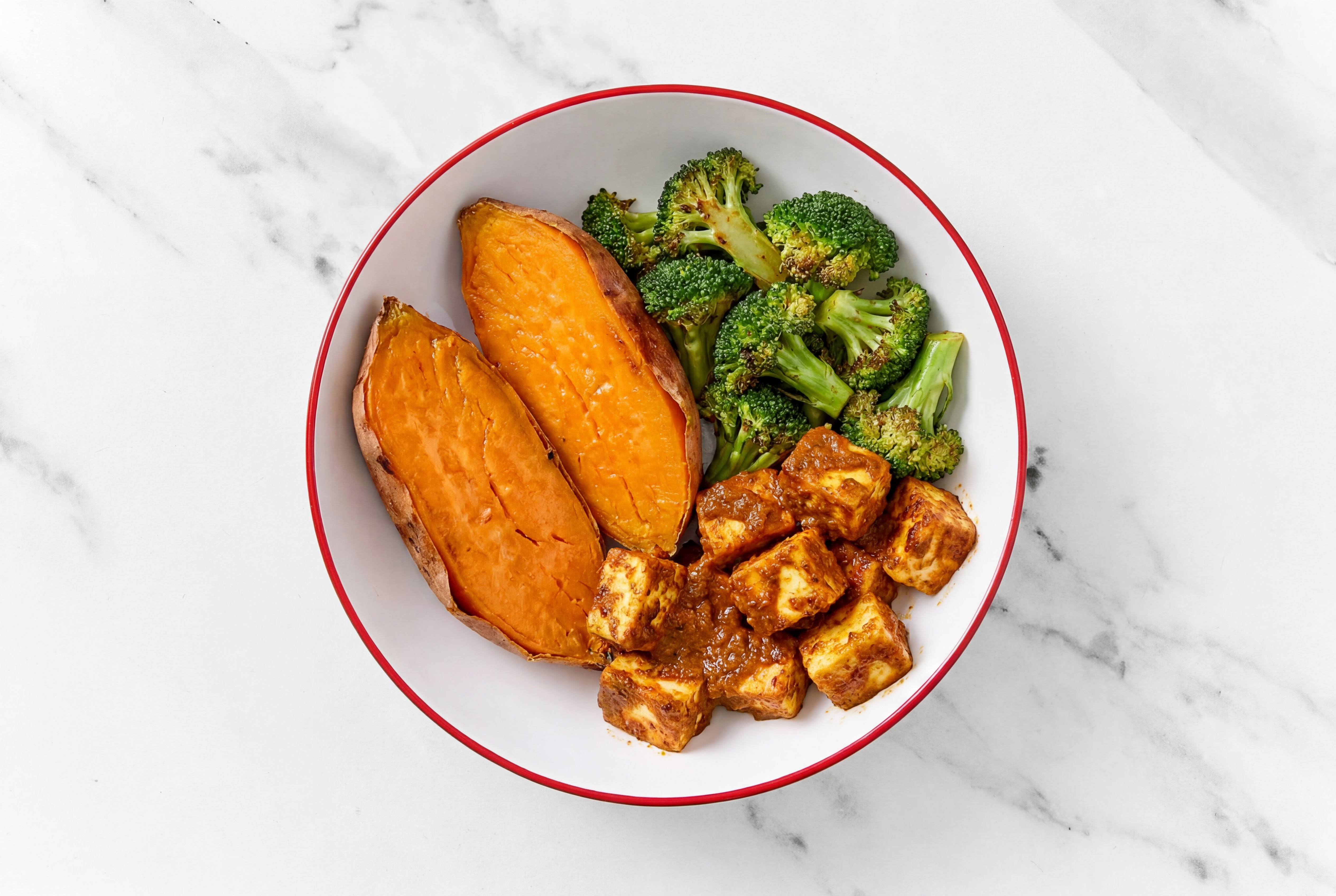 Tandoori Paneer with Sweet Potato + Broccoli Florets