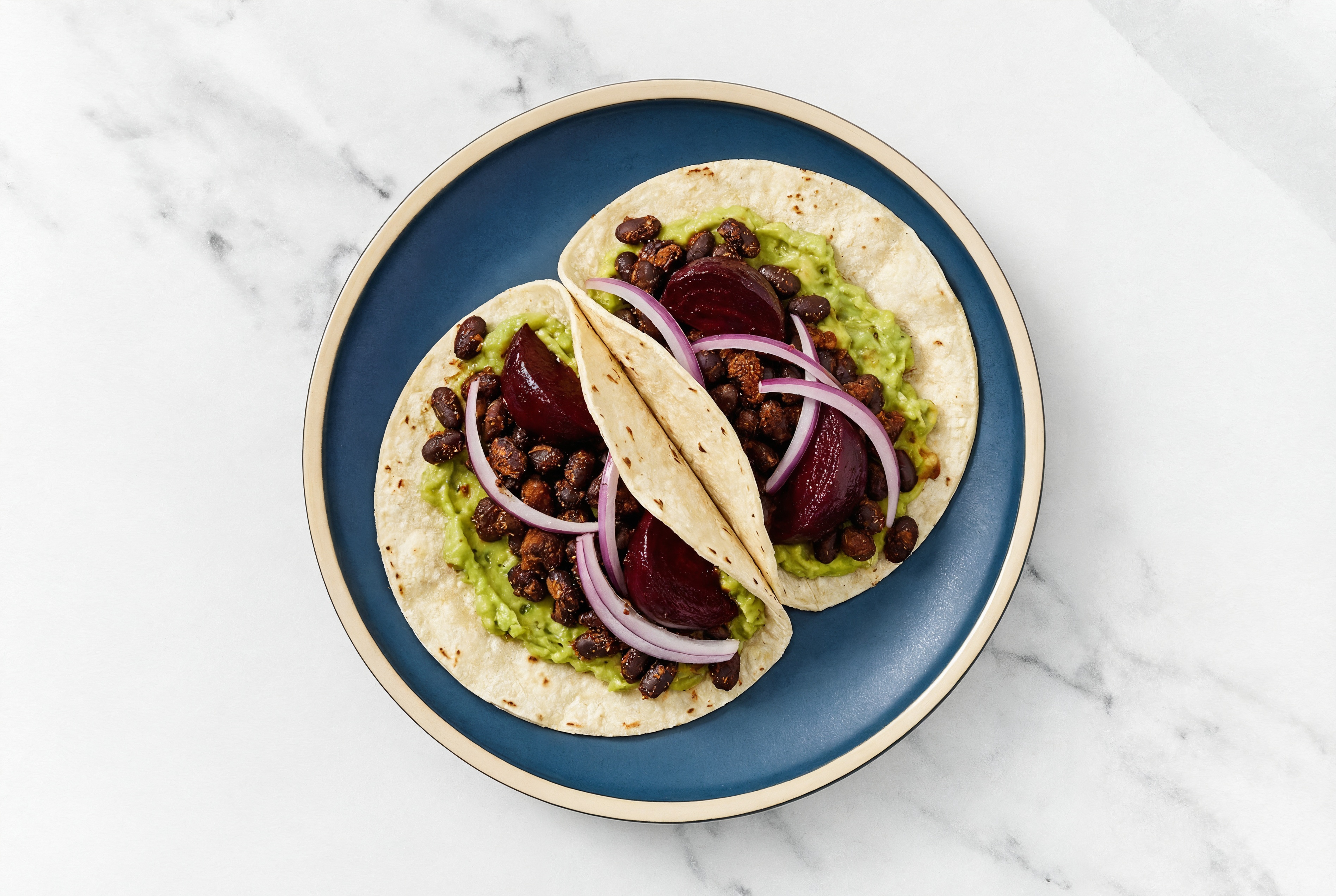Rainbow Spiced Black Bean Tacos