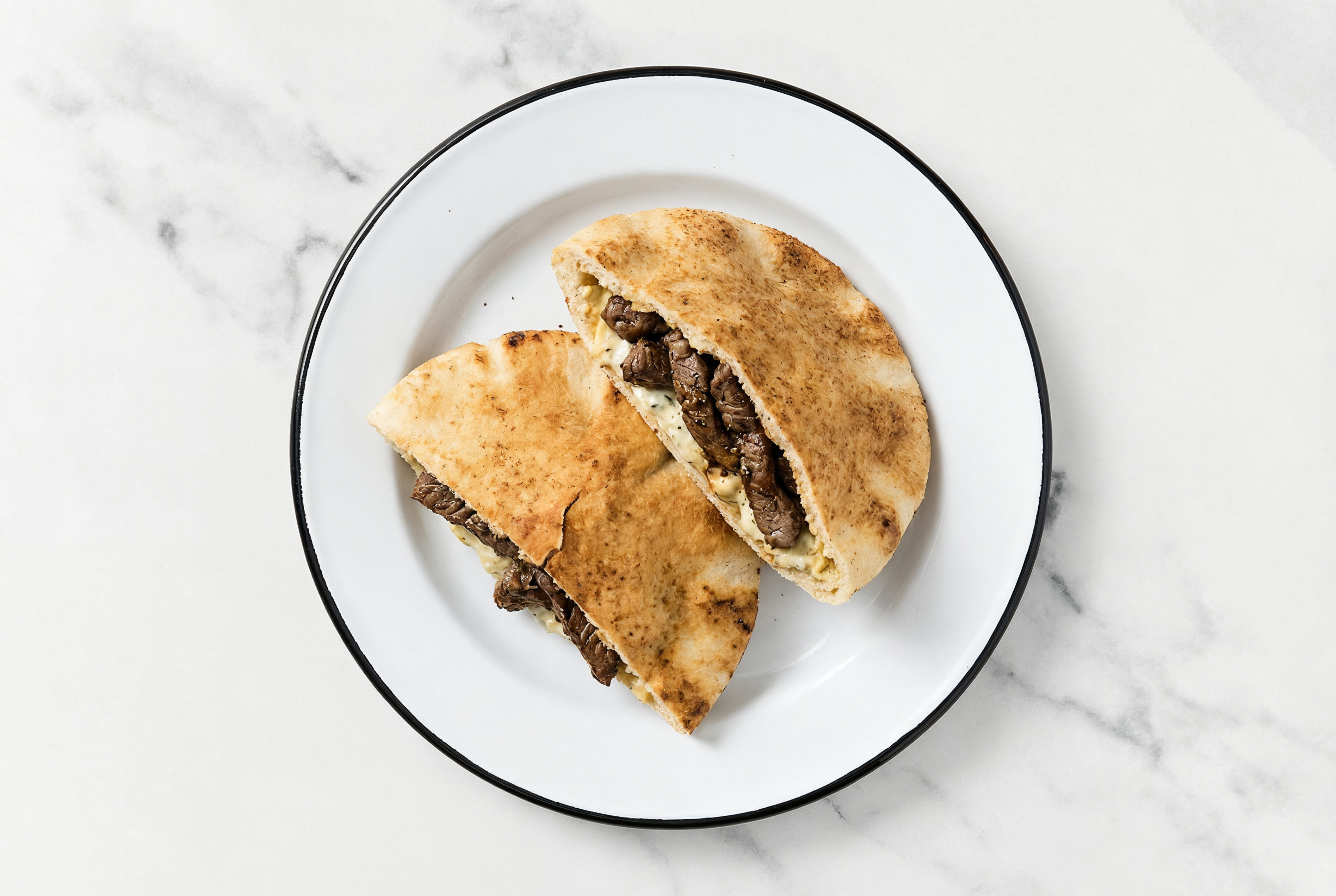  Balsamic Beef + Homemade Hummus Traditional Pita Pocket
