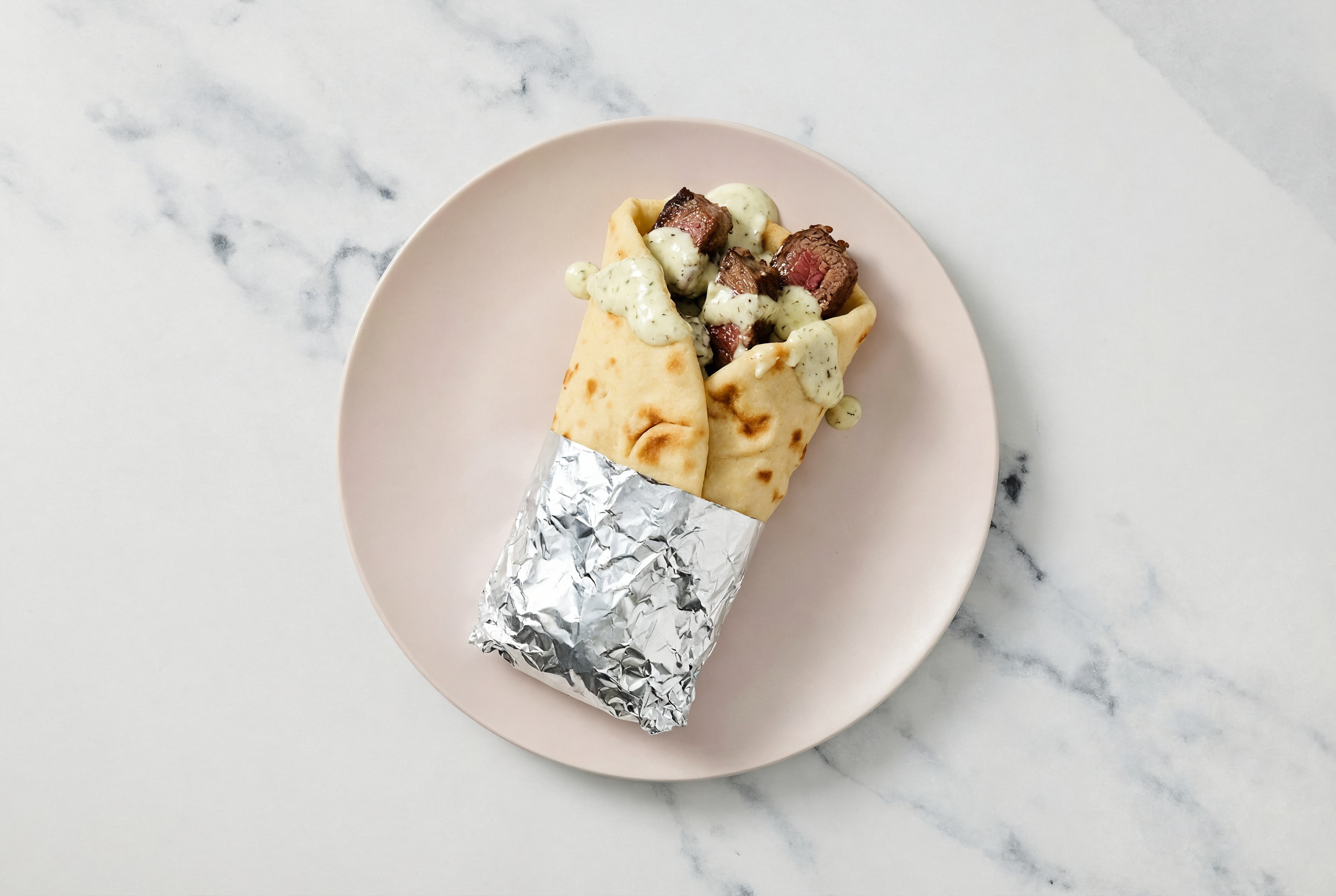 Creamy Dill Sirloin Beef Wrap