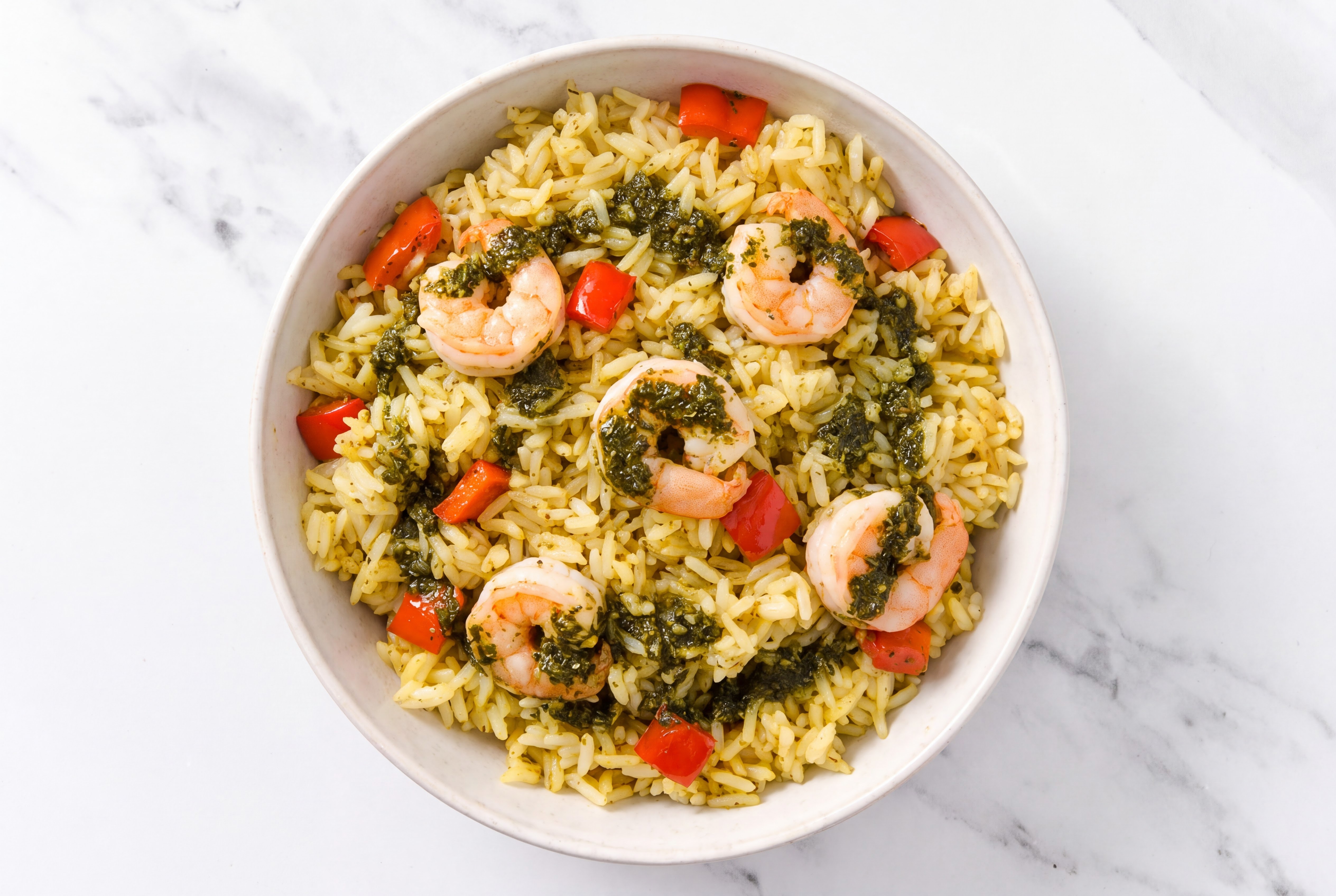 Garden Herby Medium Cooked Shrimp Fajita Seasoned Jasmine Rice Bowl