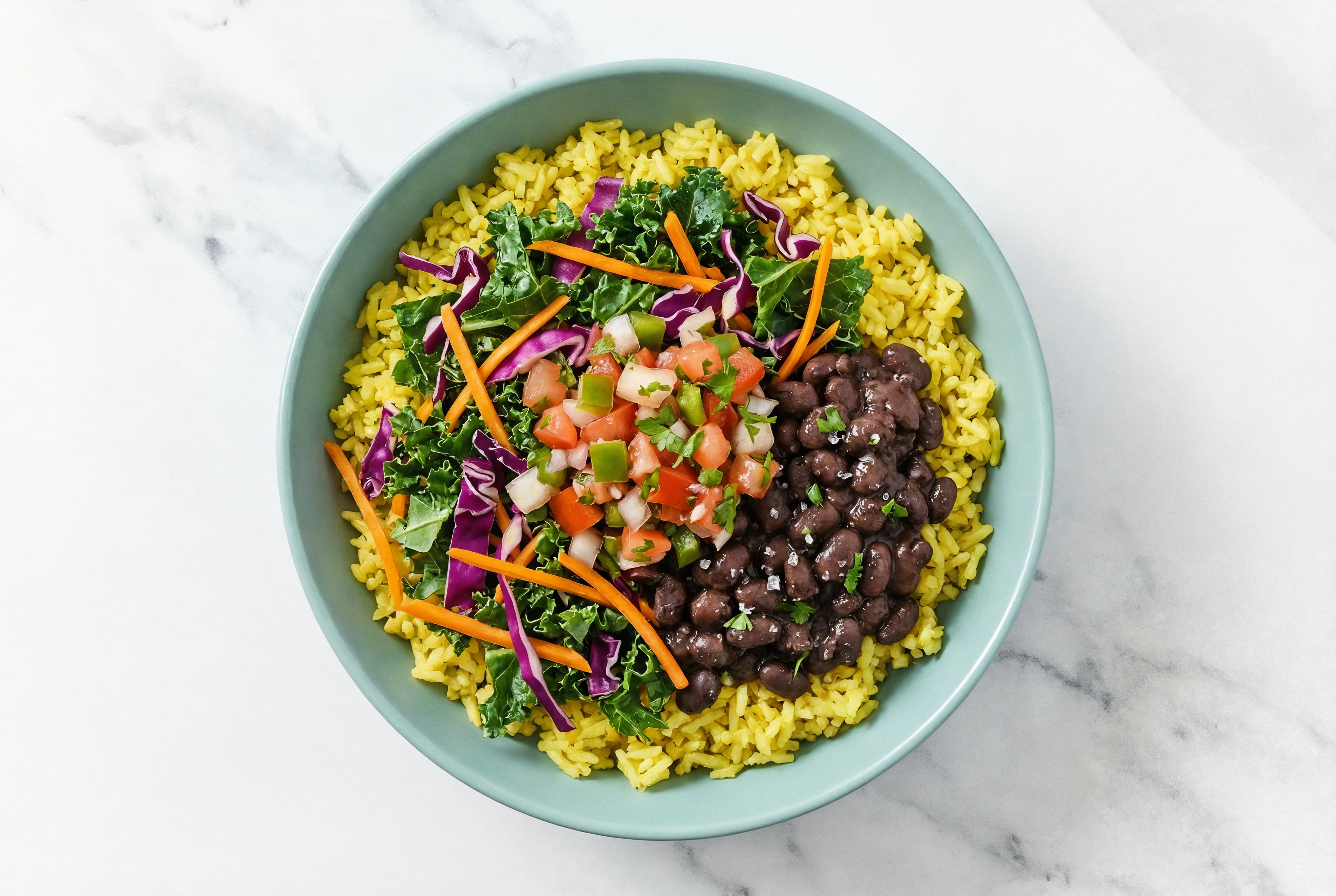 Cuban Spiced Black Beans Bean + Rainbow Veggie Chicken & Herb Rice Bowl