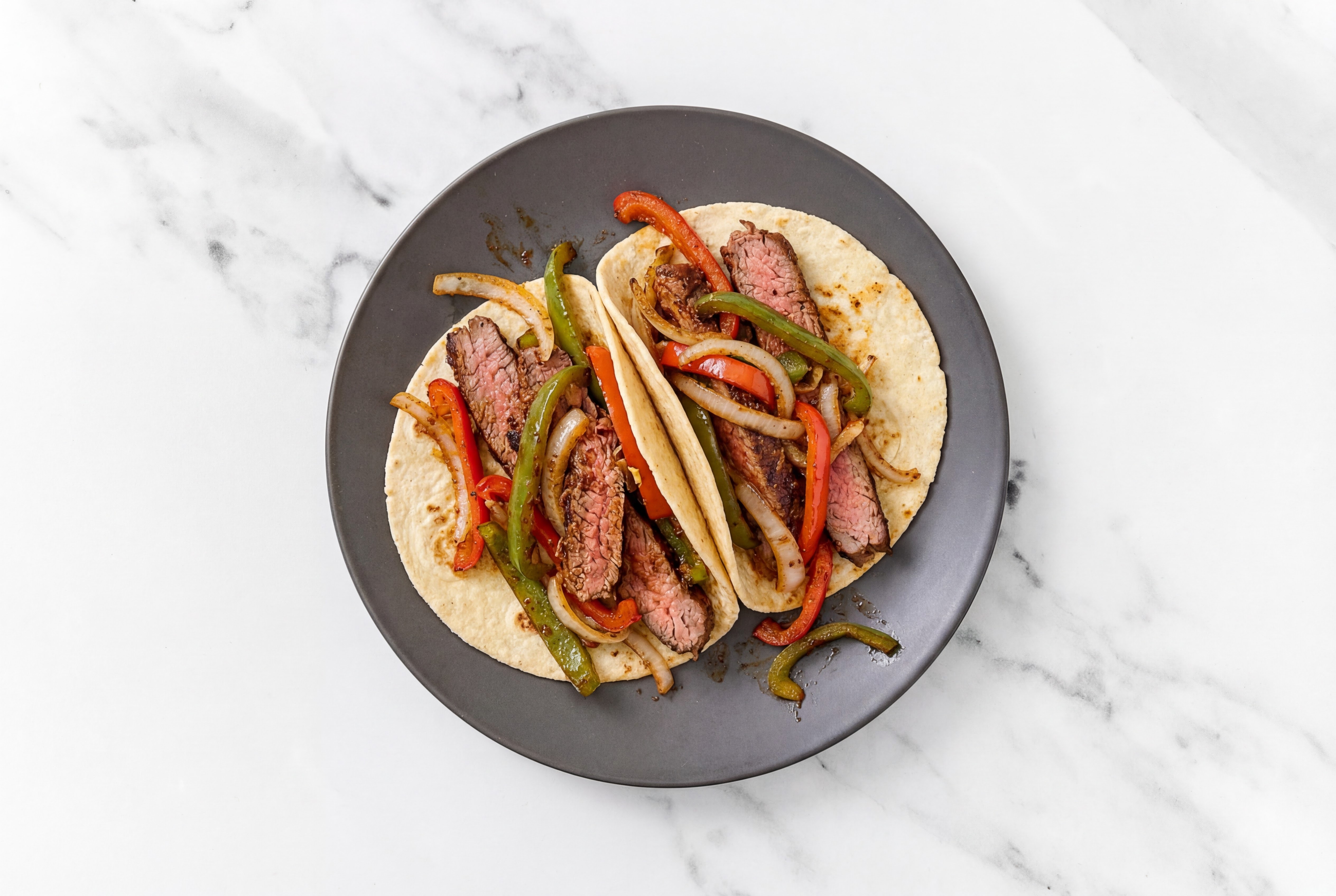 XL Adobo Marinated Flank Steak Fajitas